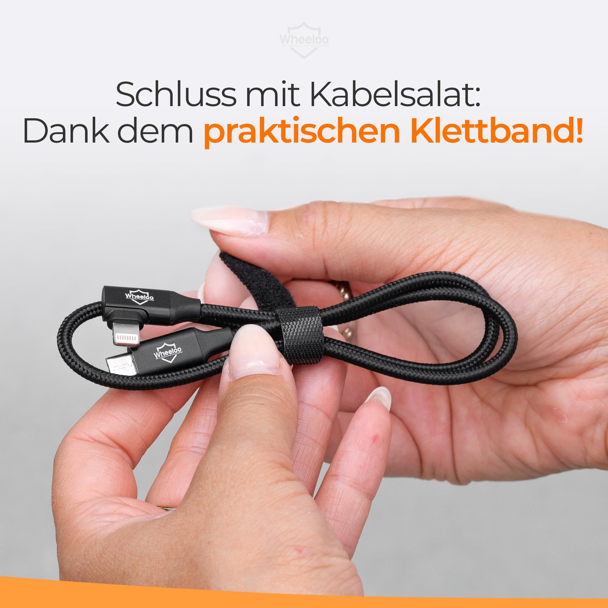 Wheeloo Ebike Ladekabel kompatibel mit iPhone I Micro USB auf Lightning Stecker I zB. für Bosch