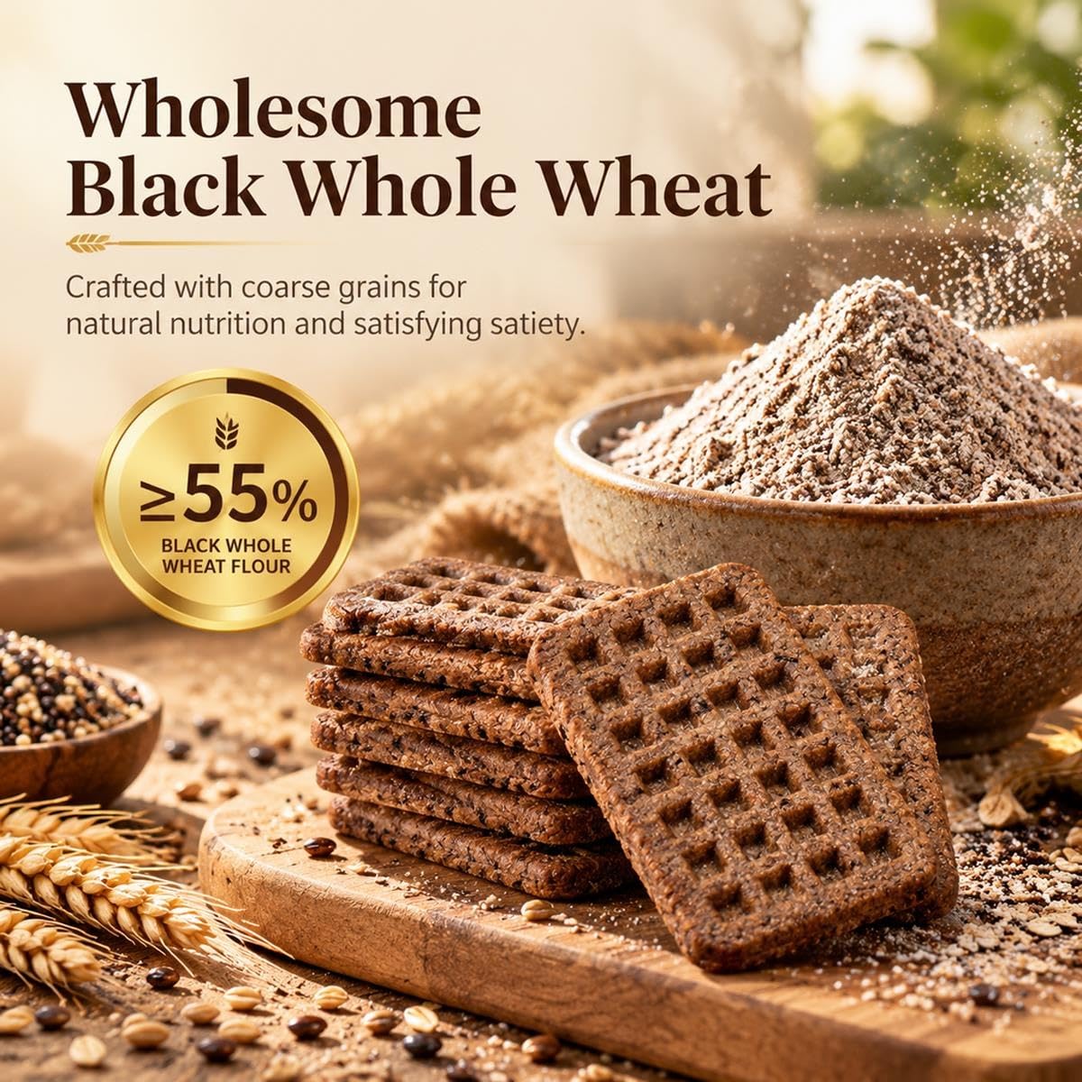 Galletas de Cereales y Quinoa, Snack Crujiente, 9 Ingredientes, 208g