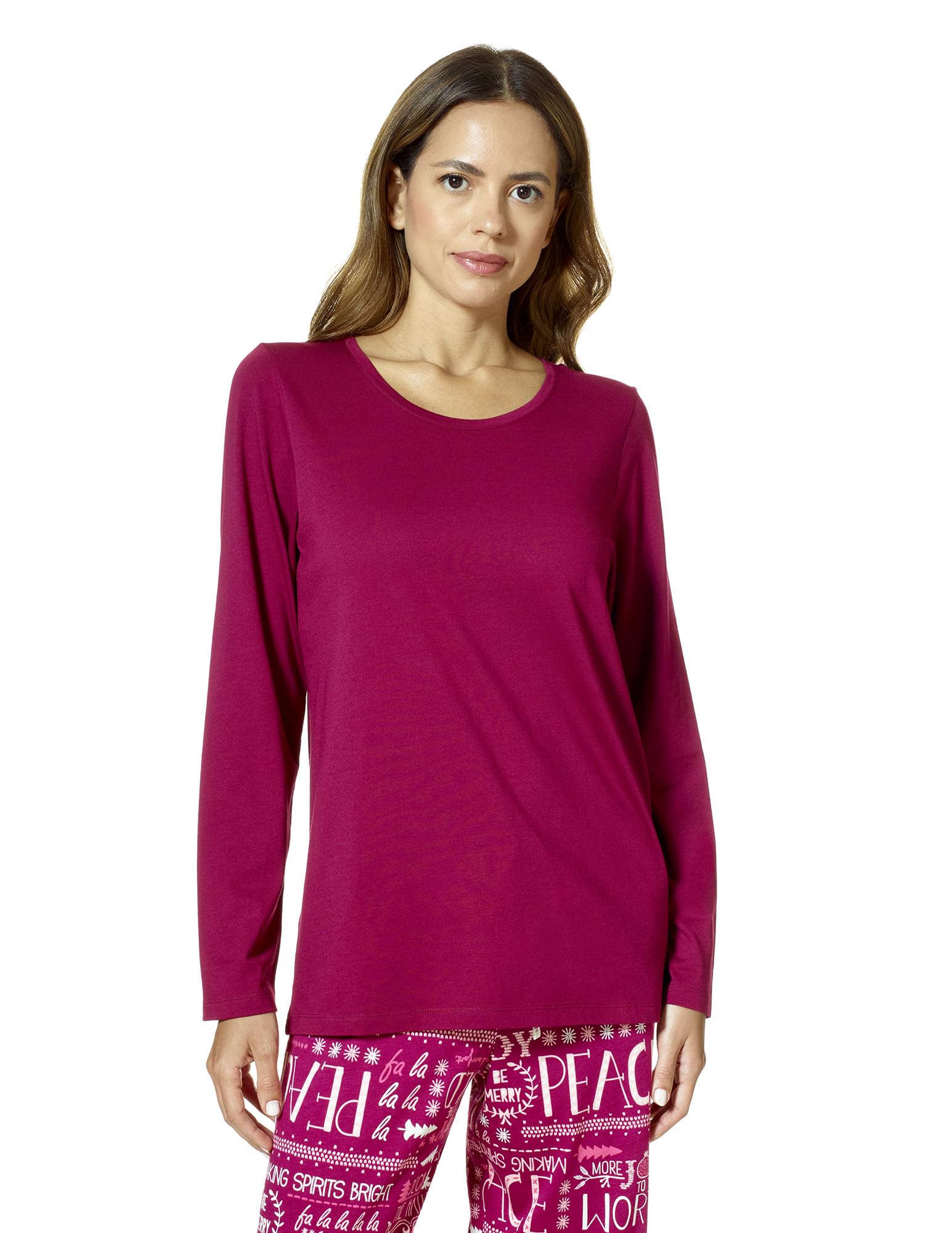 HUE womens Sleep and Lounge Pajama Separates, Christmas and Holiday Collection