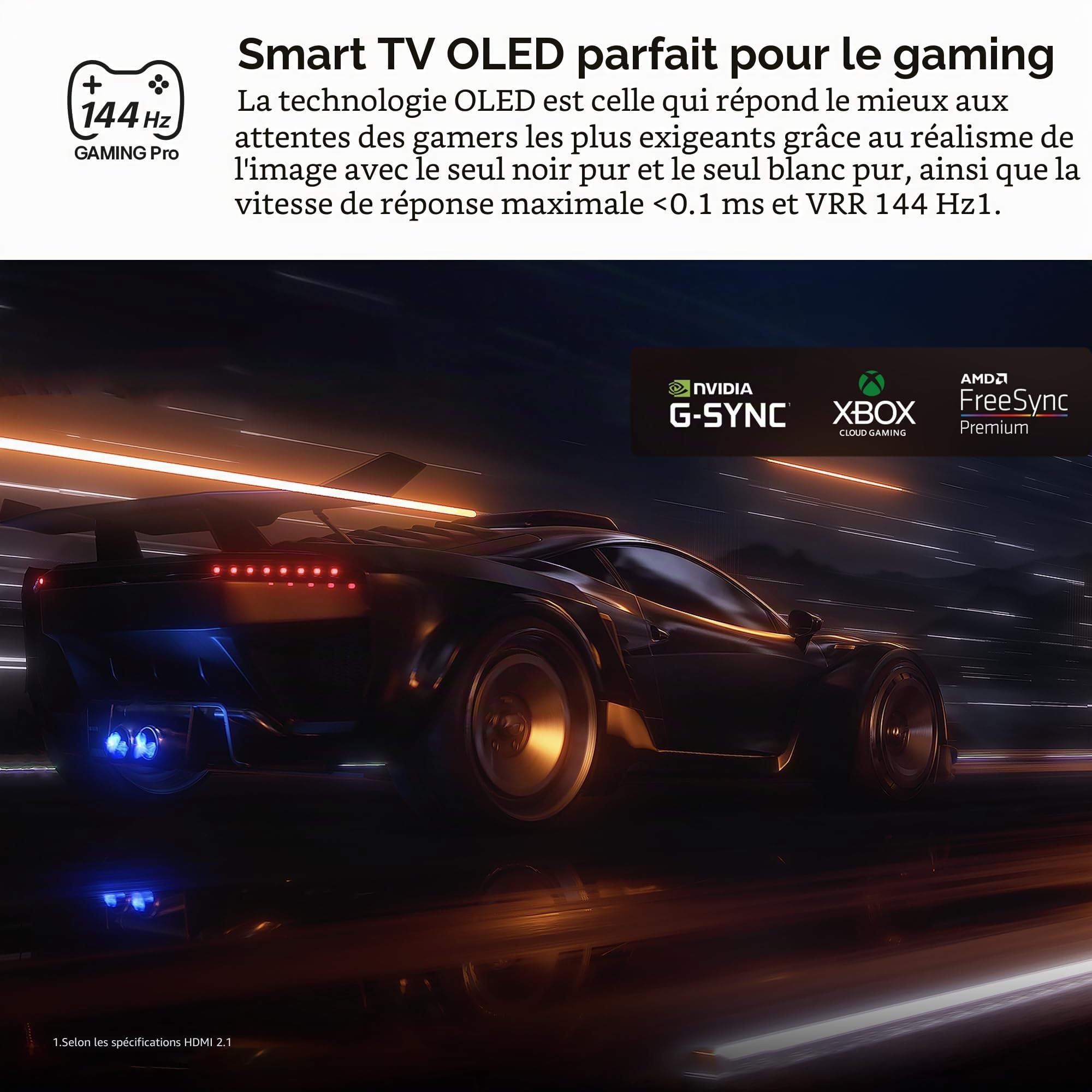 LG OLED83C5ELA Téléviseur, 83 ", 210 cm, 4K, OLED Evo AI (processeur AI α9 Gen8 4K, webOS 25, 120 Hz (VRR jusqu'à 144 Hz))