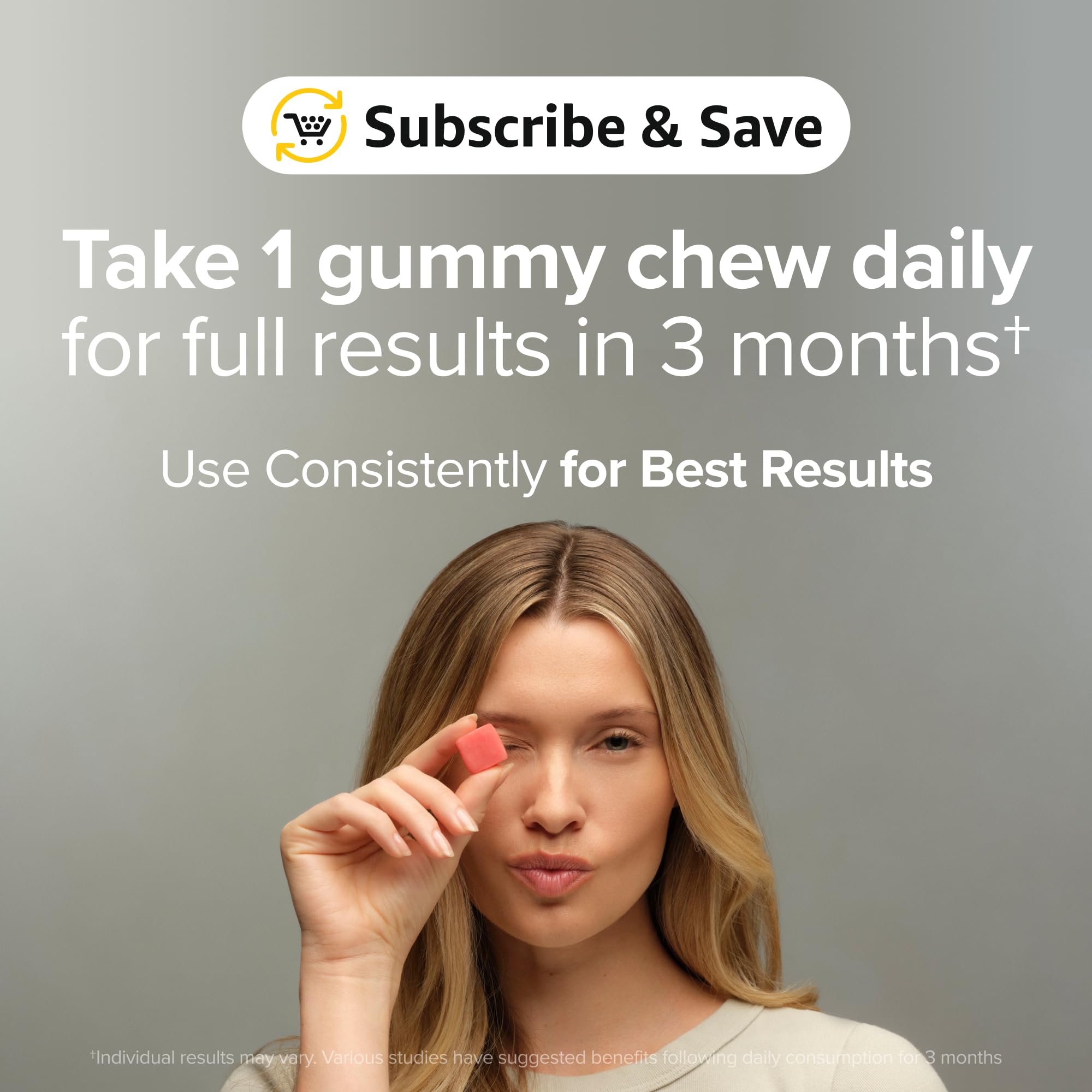 URO Myo- + D-Chiro-Inositol Gummy Chew for Balanced Hormones 30-Day Supply — Amazon image 4