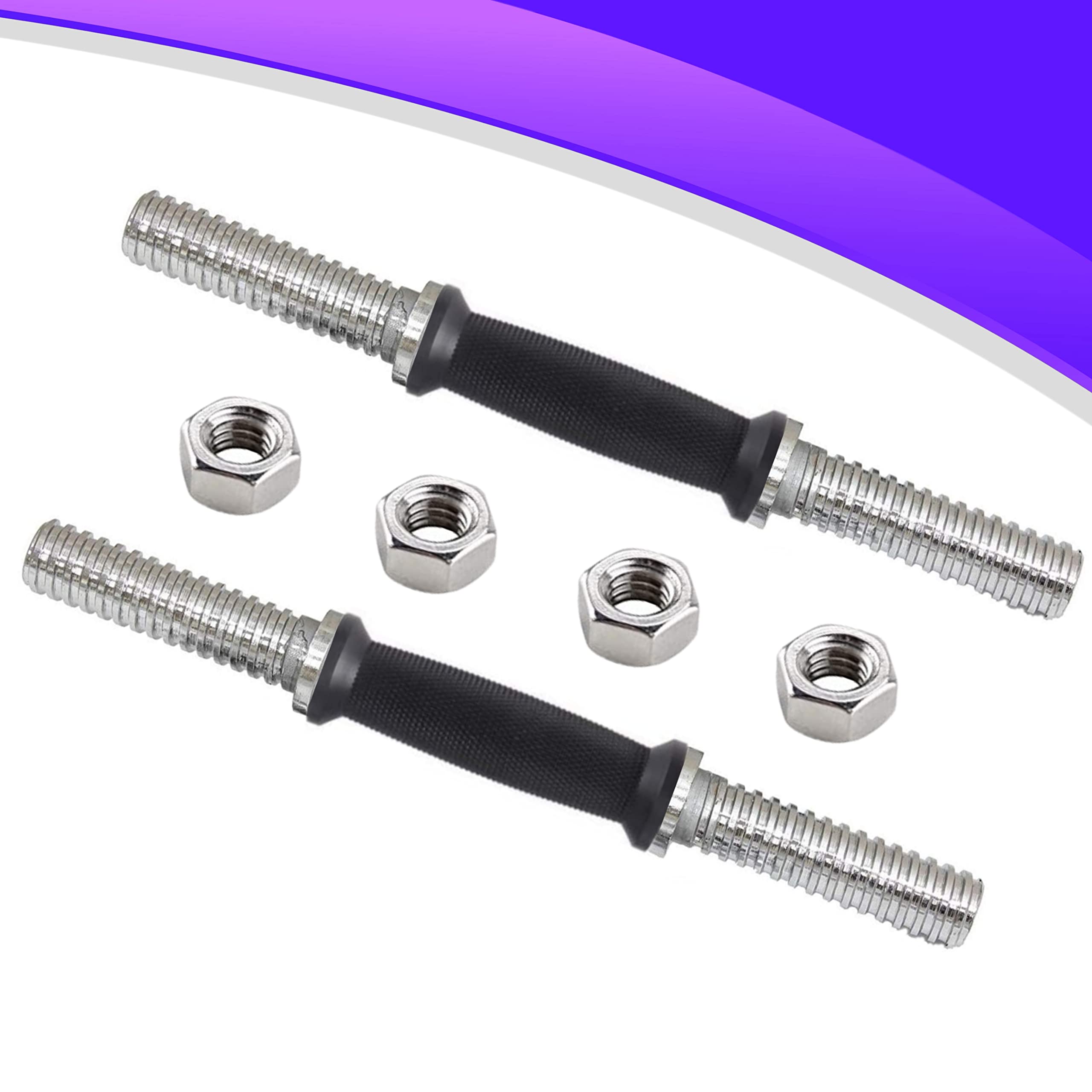 Buller Steel Dumbbell Rod ,14 Inches Pair of Chrome Plated Steel Dumbbell Rod with Iron Nuts , Dumbbell Rod Steel, Weight Lifting Bars with Non-Slip Grip, Gym Equipment for Home Workout (B09MT7ZJ41) Amazon Price History, Amazon Price Tracker