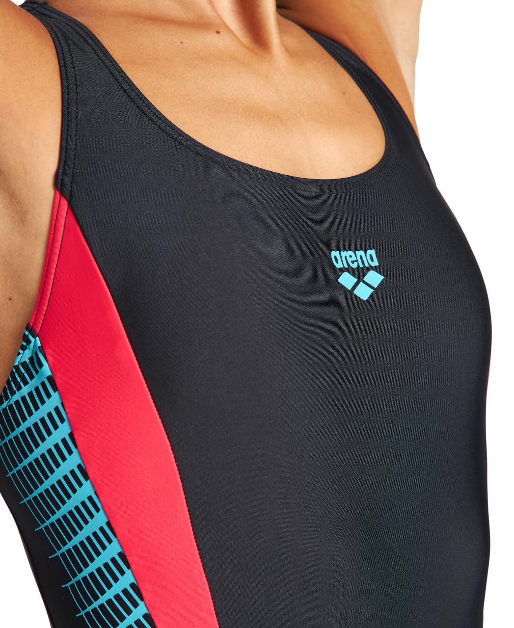 arena Feel Threefold V Back R Maillot de Bain Une Pièce Femme, Maillot de Bain Elastique Séchage Rapide en Tissu arena MaxFit Eco avec Résistance Maximale au Chlore et au Sel, Protection UV UPF 50+