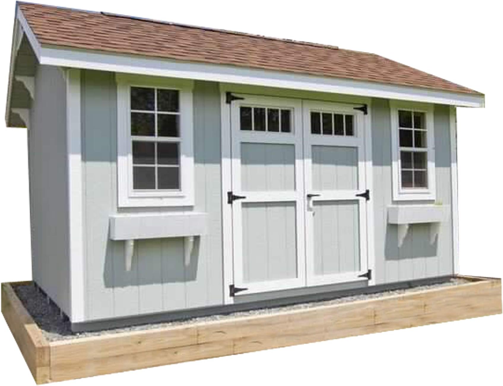 I.E. Saltbox Roof Storage Shed Plans DIY Backyard Garden Shed Barn Building 10'x20'