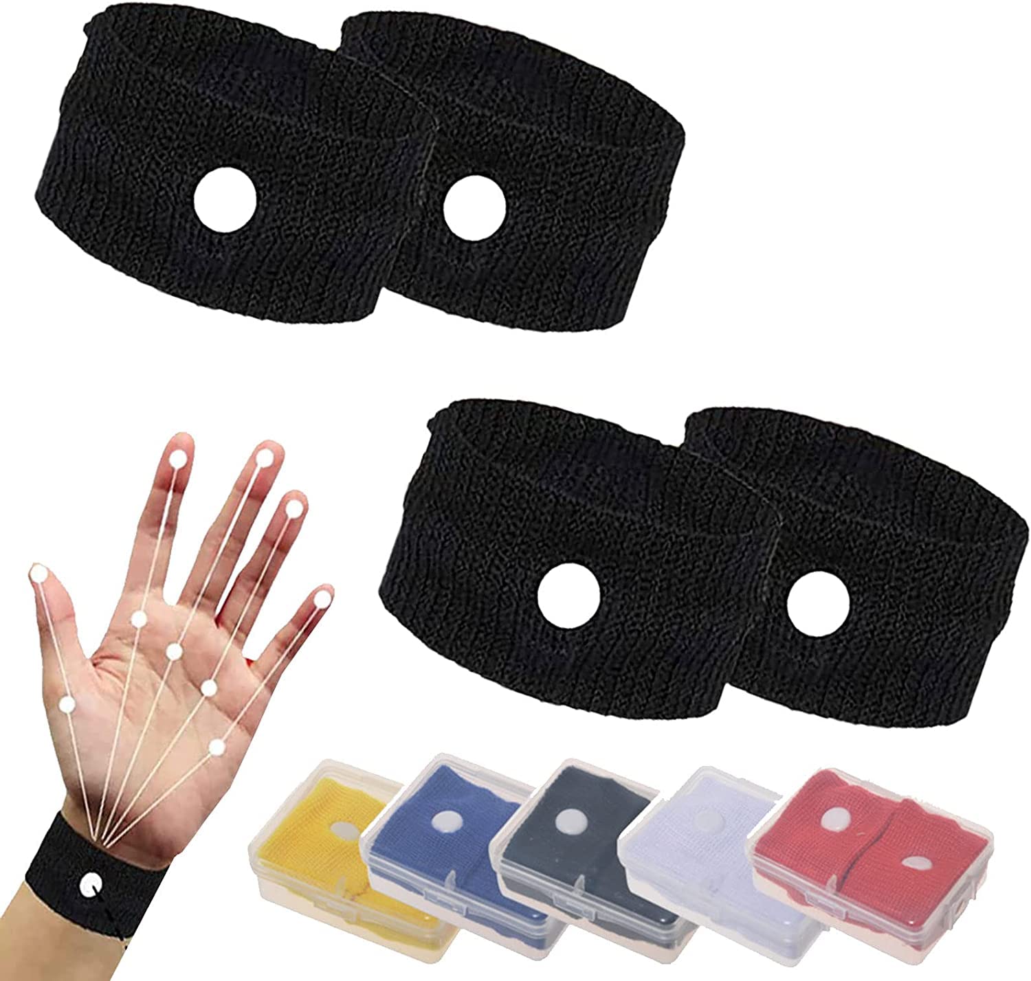 Oaiyeie WeiMax Sugar Control Wristband, Healthify Sugar Control Therapeutic Wristband (Black)