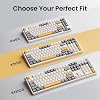 Teclado mecánico inalámbrico Kisnt KN85, diseño 75%, Bluetooth/2.4GHz/USB-C, retroiluminación RGB personalizable, switch lineal intercambiable en caliente, sonido cremoso para gaming/escritura (beige retro) 7