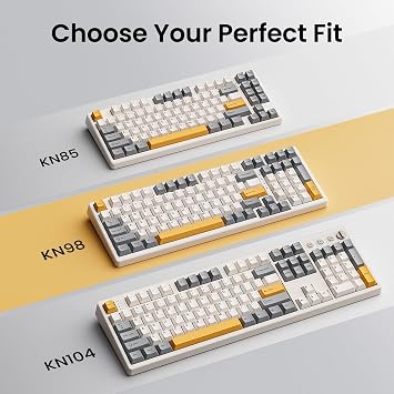 Kisnt KN85 Wireless Mechanical Keyboard, 75% Layout, Bluetooth/2.4GHz/USB-C, Custom RGB Backlit, Hot-Swappable Linear Switch, Creamy Sound for Gaming/Typing (Retro Beige)