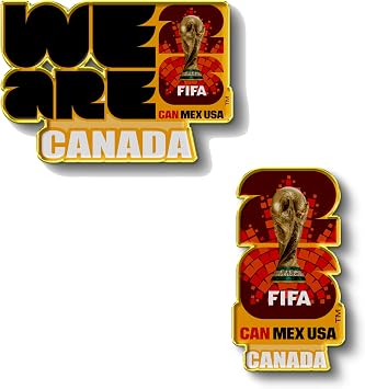 2026 FIFA World Cup Lapel Pin Bundle - Officially Licensed Collectible Souvenir - Gift & Event Keepsake 2-Pack