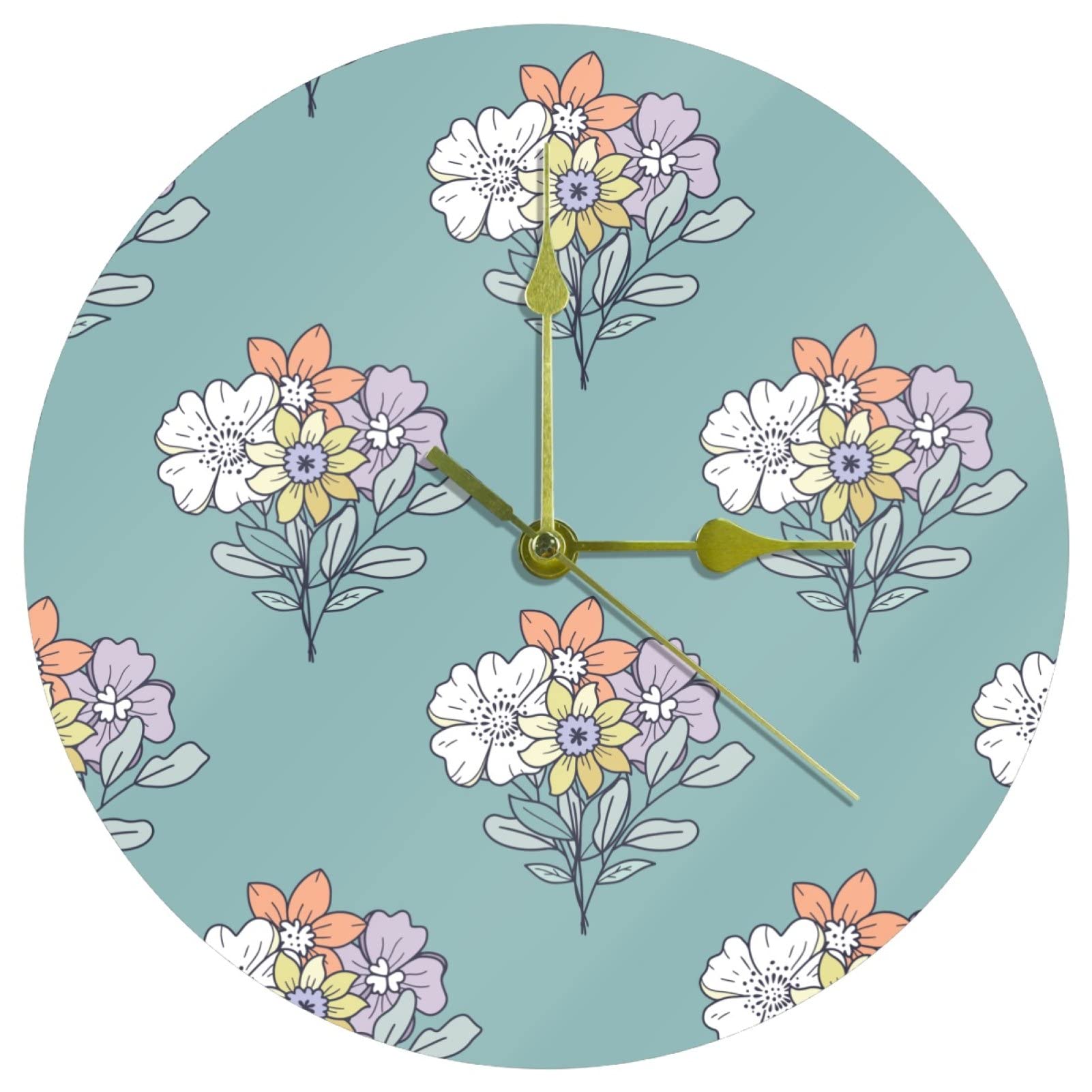 Horloge murale silencieuse en acrylique de 24 cm avec mouvement à quartz précis à piles