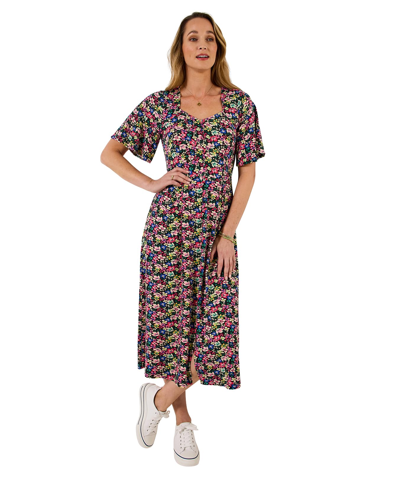 Joe Browns Women's Black Multi Daringly Different Dress Size 24