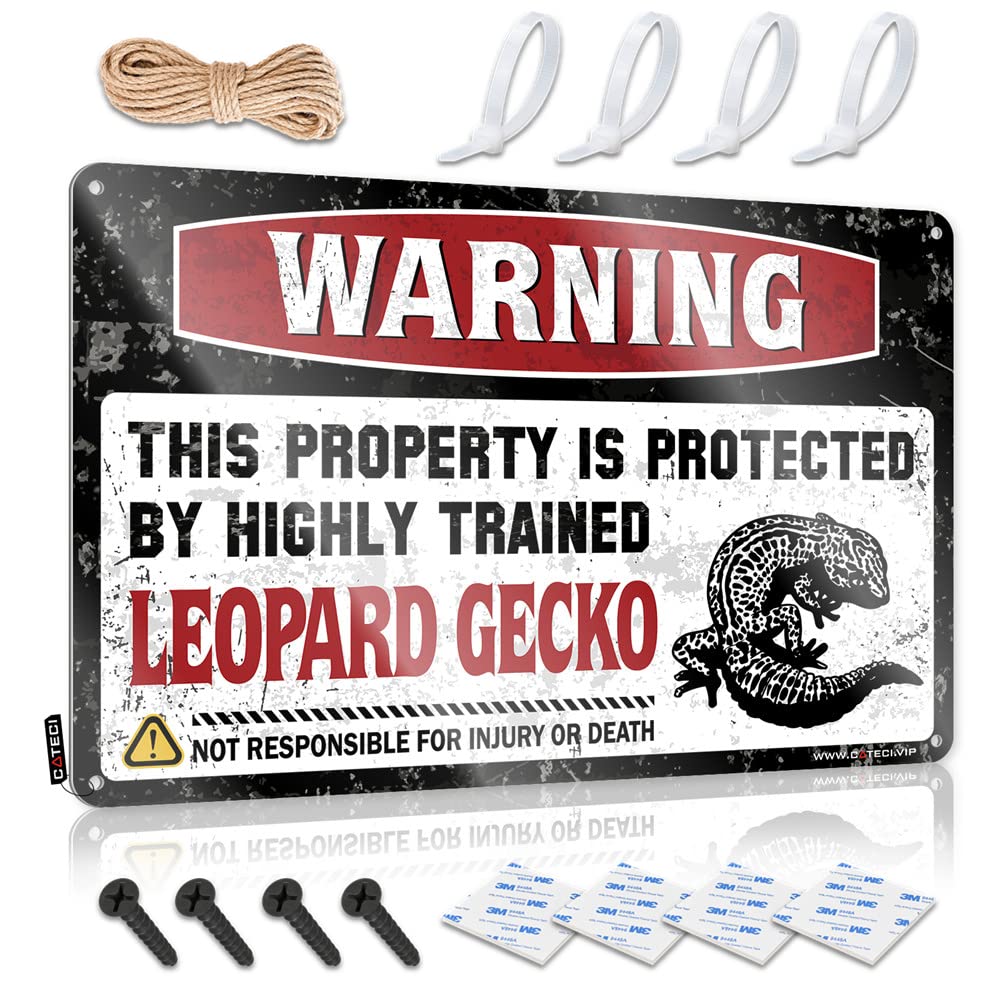 Ztbbdnqha One Color Home Bar Tin Sign Warning This Property Is Protected By A Highly Trained Leopard Gecko Sign Funny Saying Tin Signs Tin Bar Signs(30X40cm)
