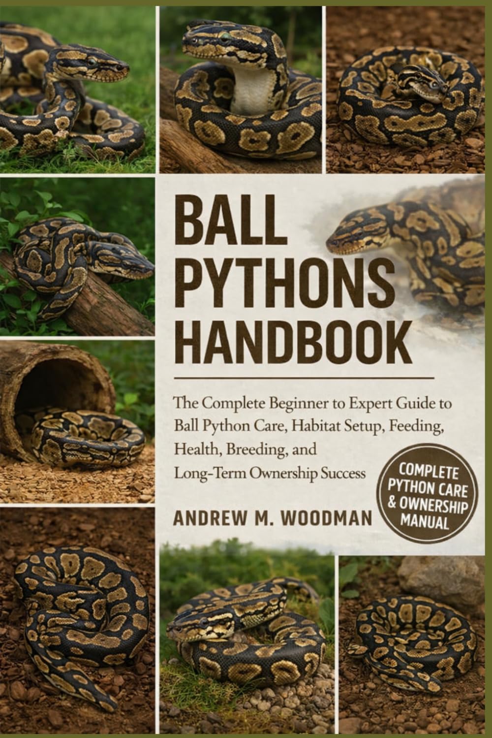 BALL PYTHONS HANDBOOK: The Complete Beginner to Expert Guide to Ball Python Care, Habitat Setup, Feeding, Health, Breeding, and Long-Term Ownership Success