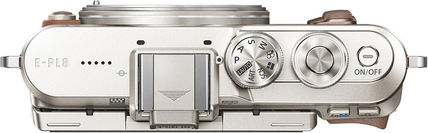 OM SYSTEM Olympus Pen E-PL8 Brown Body with 14-42mm IIR Silver Lens