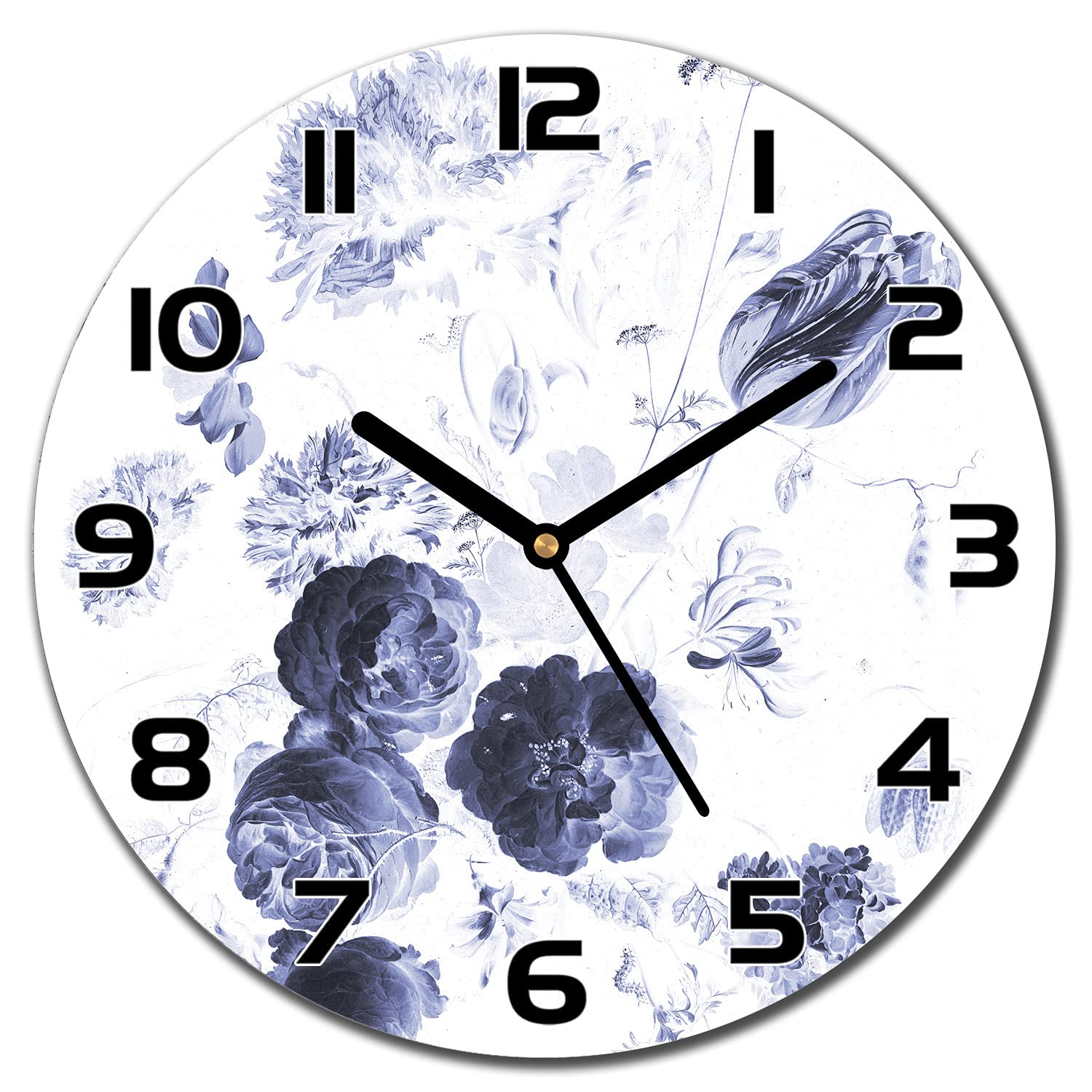Horloge en Verre Impression Moderne et Finition Vintage Royal de Haute Qualité 30 cm