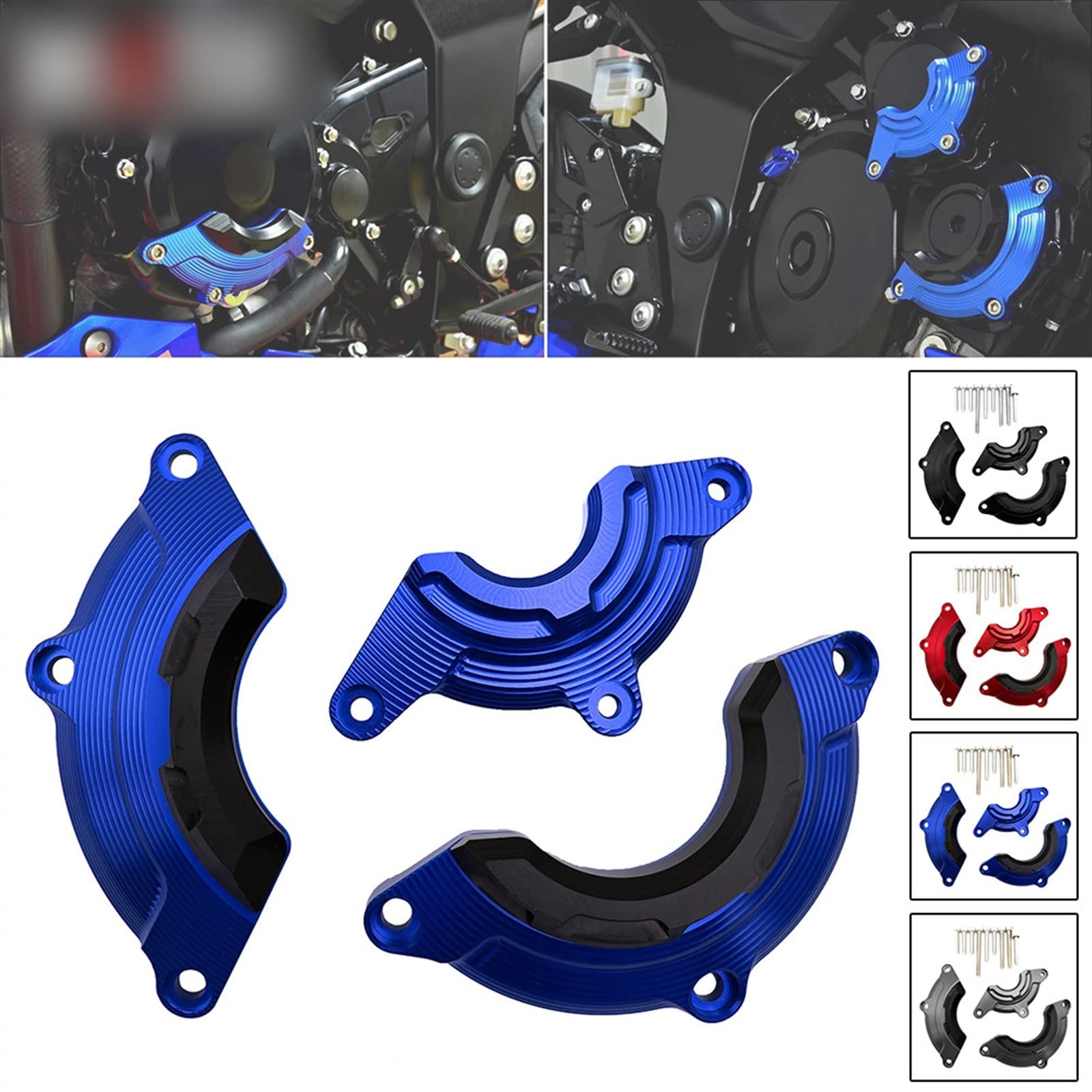 Motorrad Für Suzuki GSX-S 750 2017 2018 2019 2020 2021 2022 GSXS 750 GSX-S750 Motorschutz Slider Guard Motorschutz Schutzabdeckung (Color : Blue Set)