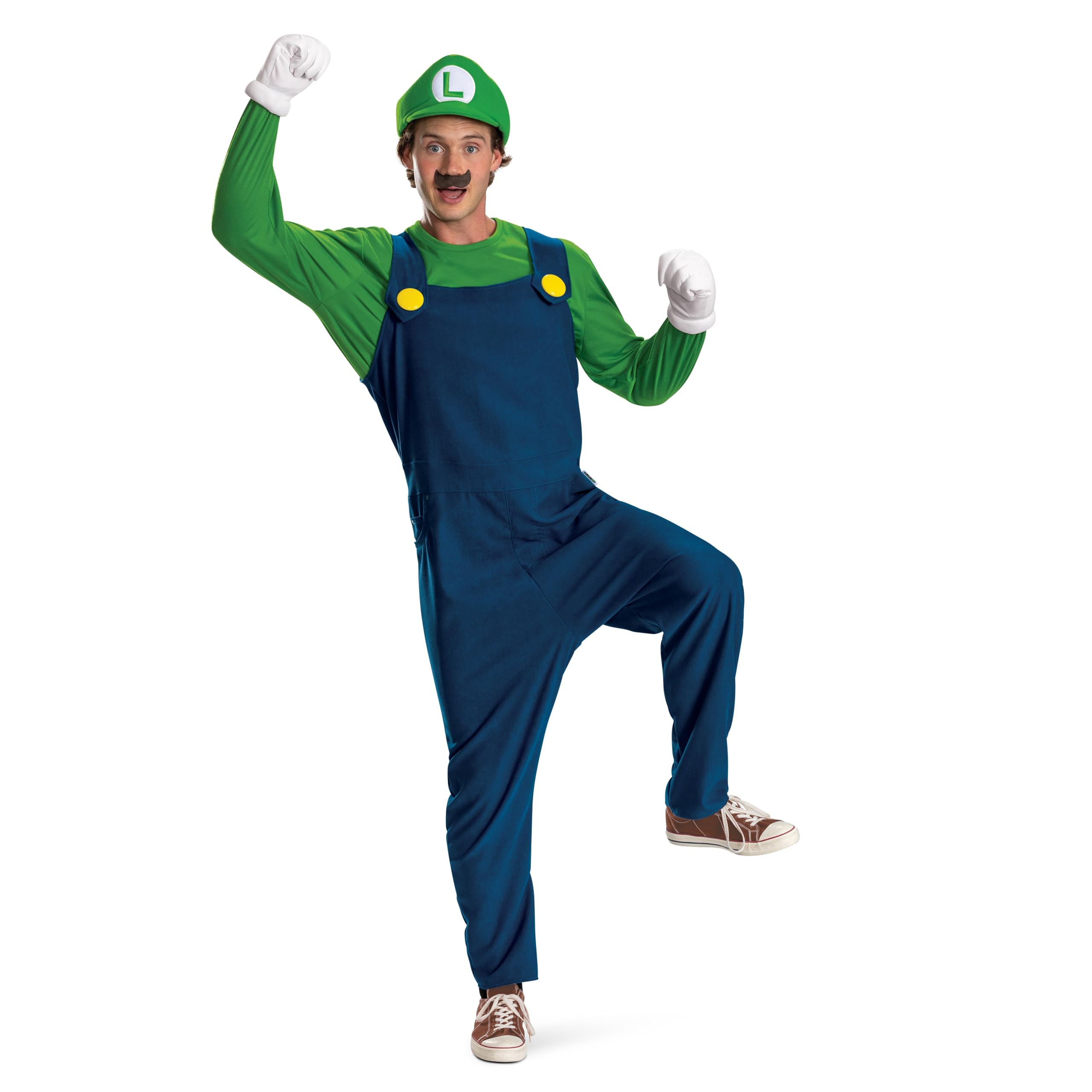 DisguiseUnisex Luigi Costume, Official Super Mario Adult Unisex Costume and Accessories