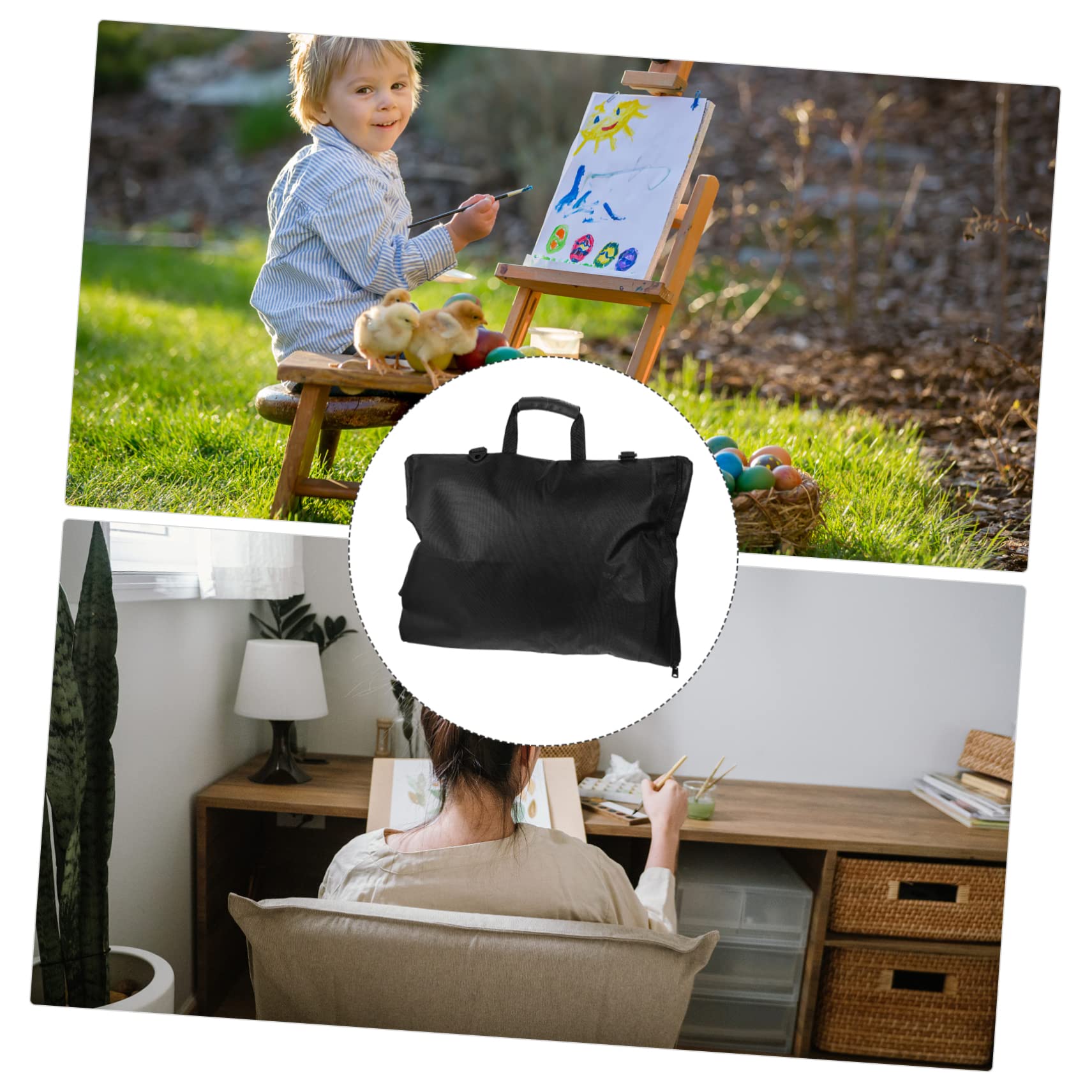 Anneome 2 Stück A3 Zeichenbretttasche aus Canvas Multifunktionaler Künstlerrucksack mit Reißverschluss Aufbewahrungstasche für Zeichnungen Skizzentafeln und Malutensilien Outdoor Malerei