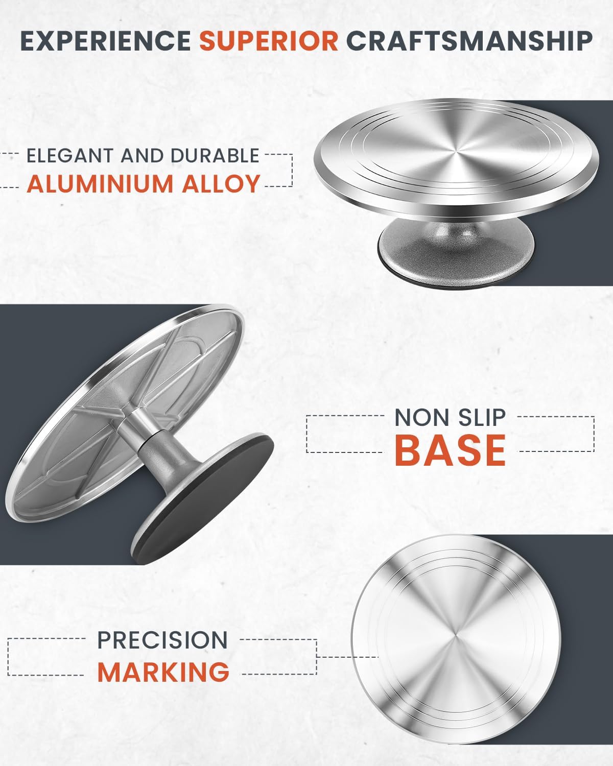 Food Warming Mat with 1 Pcs Aluminum Cake Stand