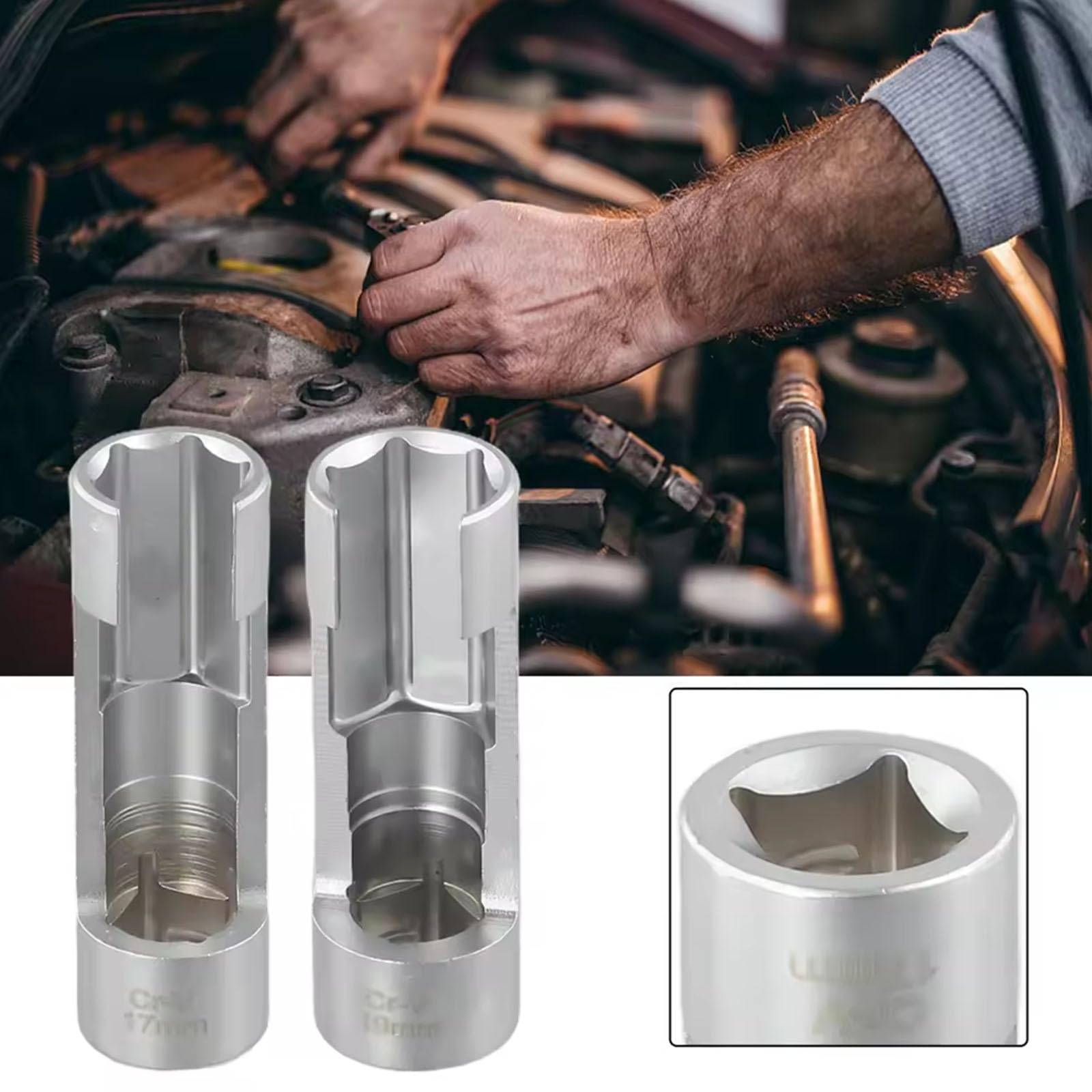 Juego de vasos de extracción para aficionados bricolaje de 8 mm mm para sensores de oxígeno de larga duración y trabajos de línea de combustible en mantenimiento de vehículos de