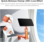K&F CONCEPT 360° Rotating Magnetic Phone Tripod, Orange | 4-in-1 Portable, Aluminum Stand, Compatible with iPhone 17/16/15/14 Pro Max Air, Fits Vlog, Gym, Travel PT03