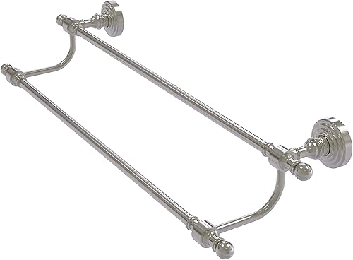 Miniatura 2 de Allied Brass RW-72/24 Retro Wave Collection - Toallero doble de 24 pulgadas, color blanco mate Mate blanco,Cromo pulido,Bronce antiguo,Bronce