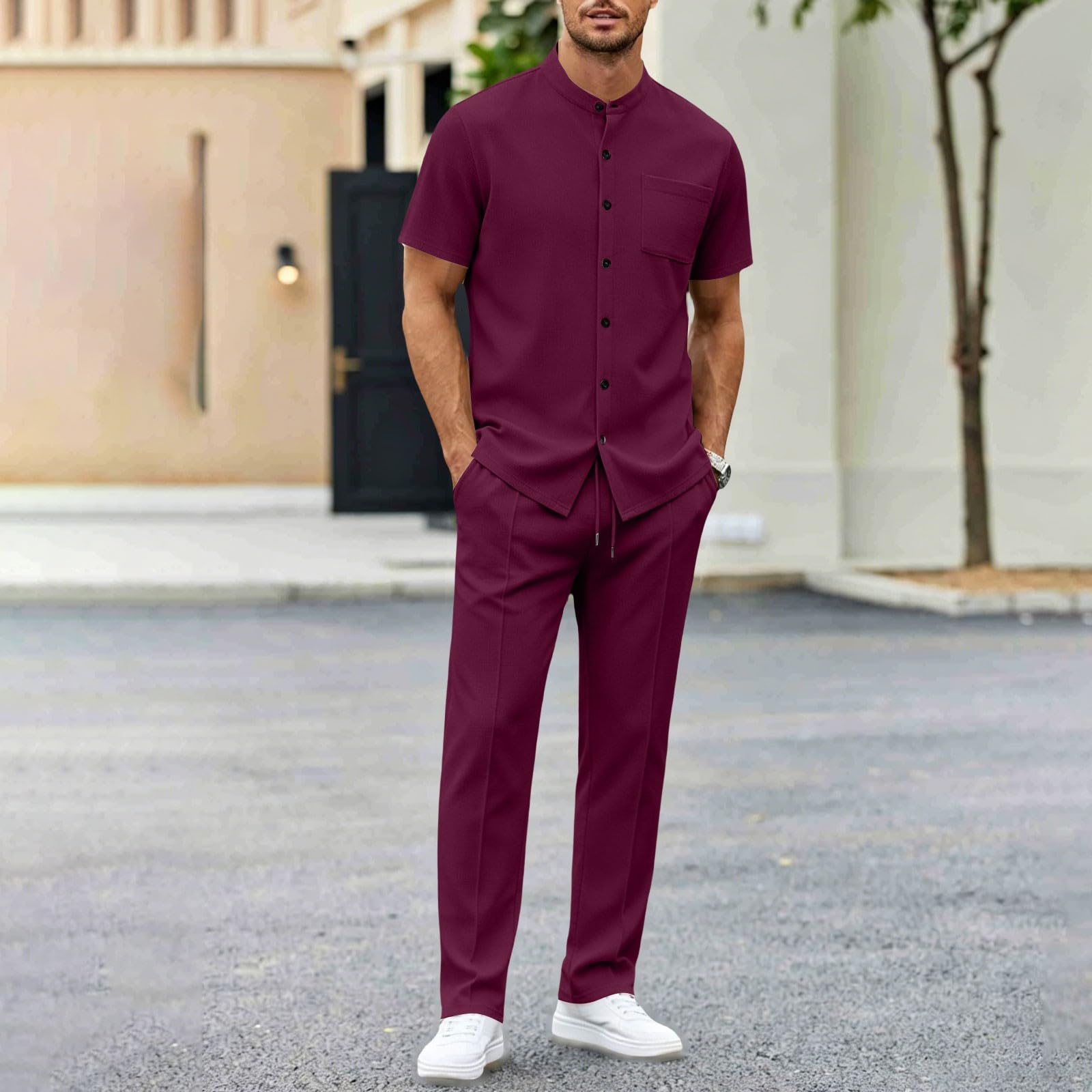 Generico Tuta Uomo Completa Felpata Casual Invernale Morbida | Completo uomo con felpa e pantaloni in tessuto morbido, ideale per casa e tempo libero, caldo e confortevole.