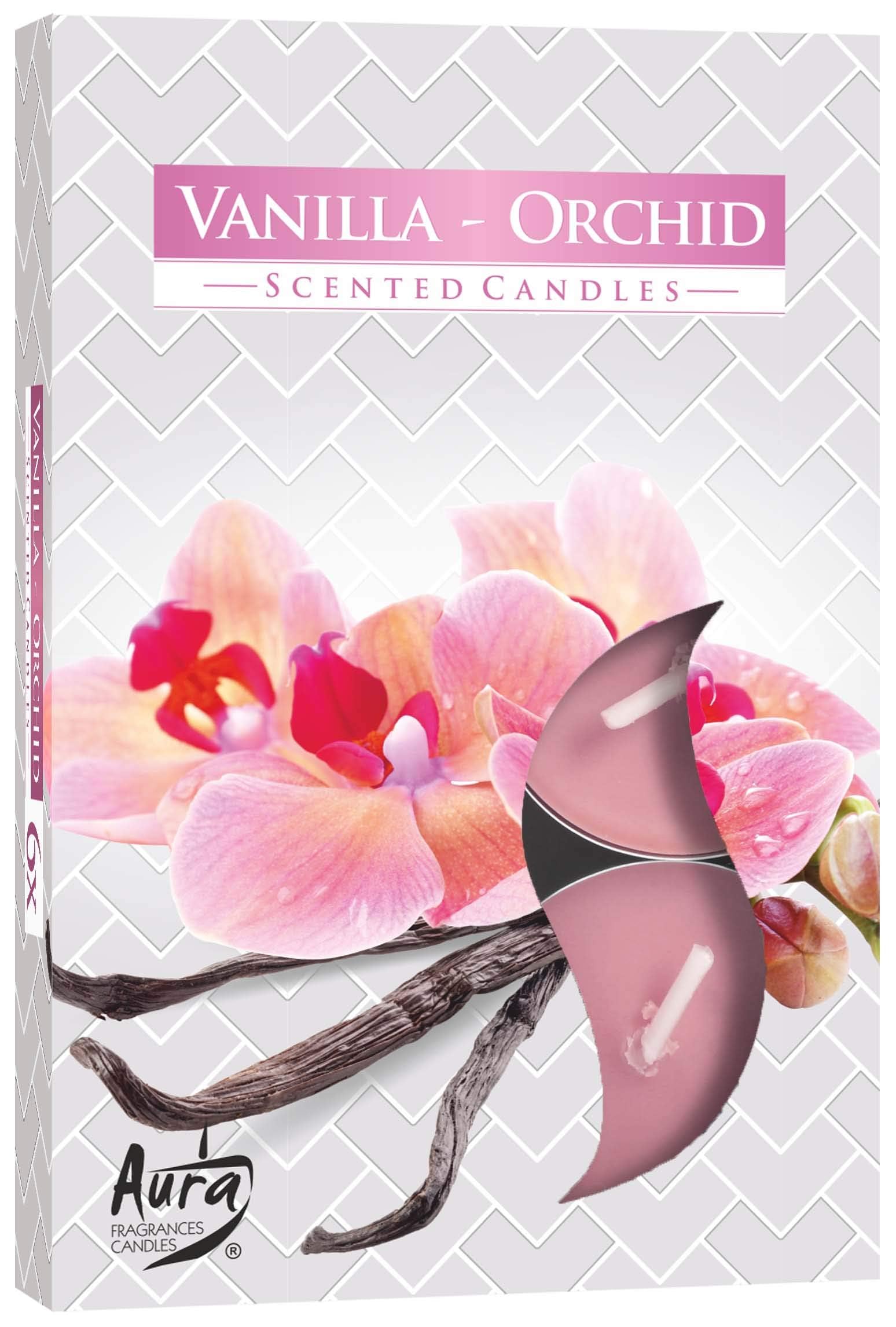 Scented Tealights 6 Pcs - Vanilla-Orchid