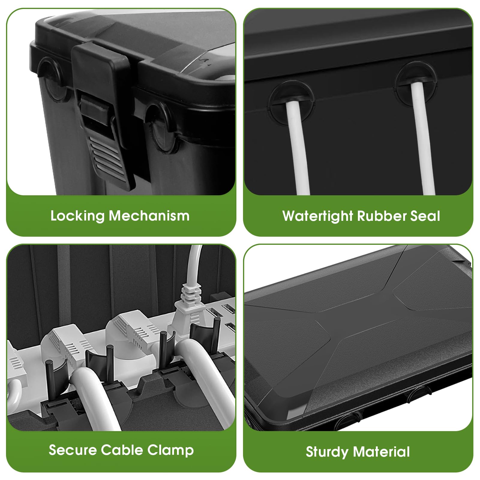 Boîte à Câbles Extérieure Étanche IP54 - 32x22x13cm - 7 Entrées - Protection Prise