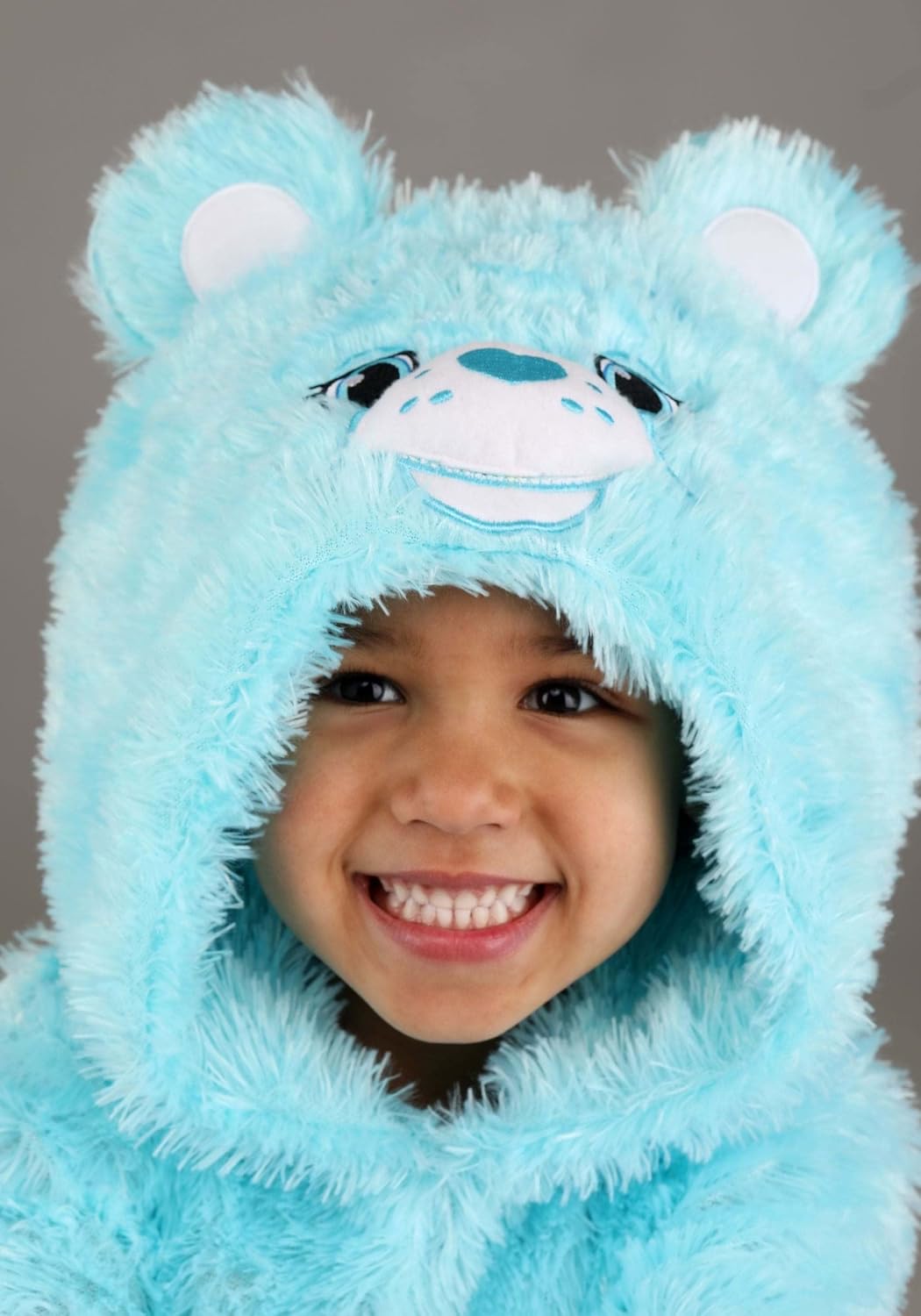Toddler Care Bear Bedtime Bear Costume, Care Bear Jumpsuit with Attached Hood, Ears, Tail, And Pair Of Mitts, And Boot Covers
