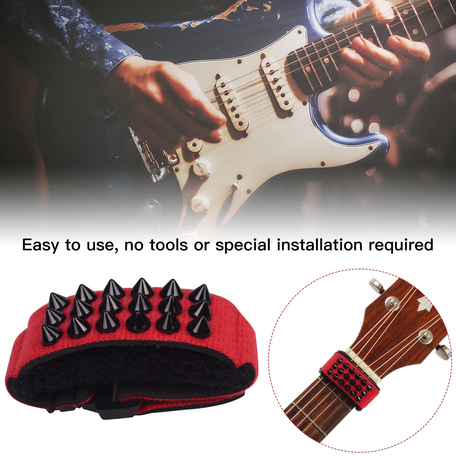 Sangle Anti-bruit Pour Guitare - Réducteur De Résonance - Coton Réglable - Pour Guitare/basse