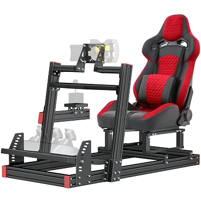Racing Simulator Cockpit Stand with Elite Series Racing Seats for Logitech/Thrustmaster/Fanatec G29 G920 G923 T80 T300,djustable Steering Wheel Stand,Not Included Wheel,Pedals & Shifter [xbox]