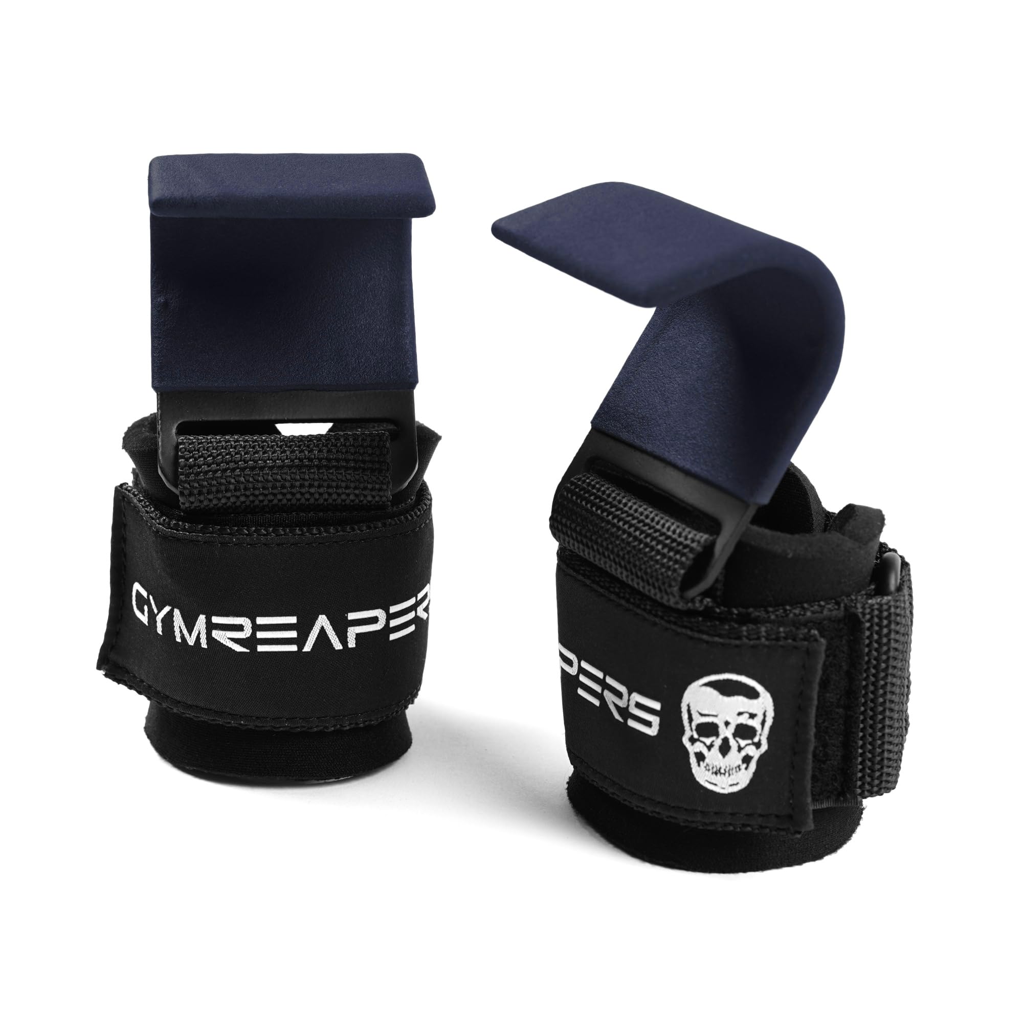 Gymreapers Paire de crochets d'haltérophilie robustes avec sangles de poignet pour soulevés de terre, tractions, bols, gants de sport pour homme et femme
