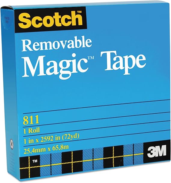 Scotch 3M 811 Magic Removable Tape, Matte Finish, 3/4" x 1296" Amazon