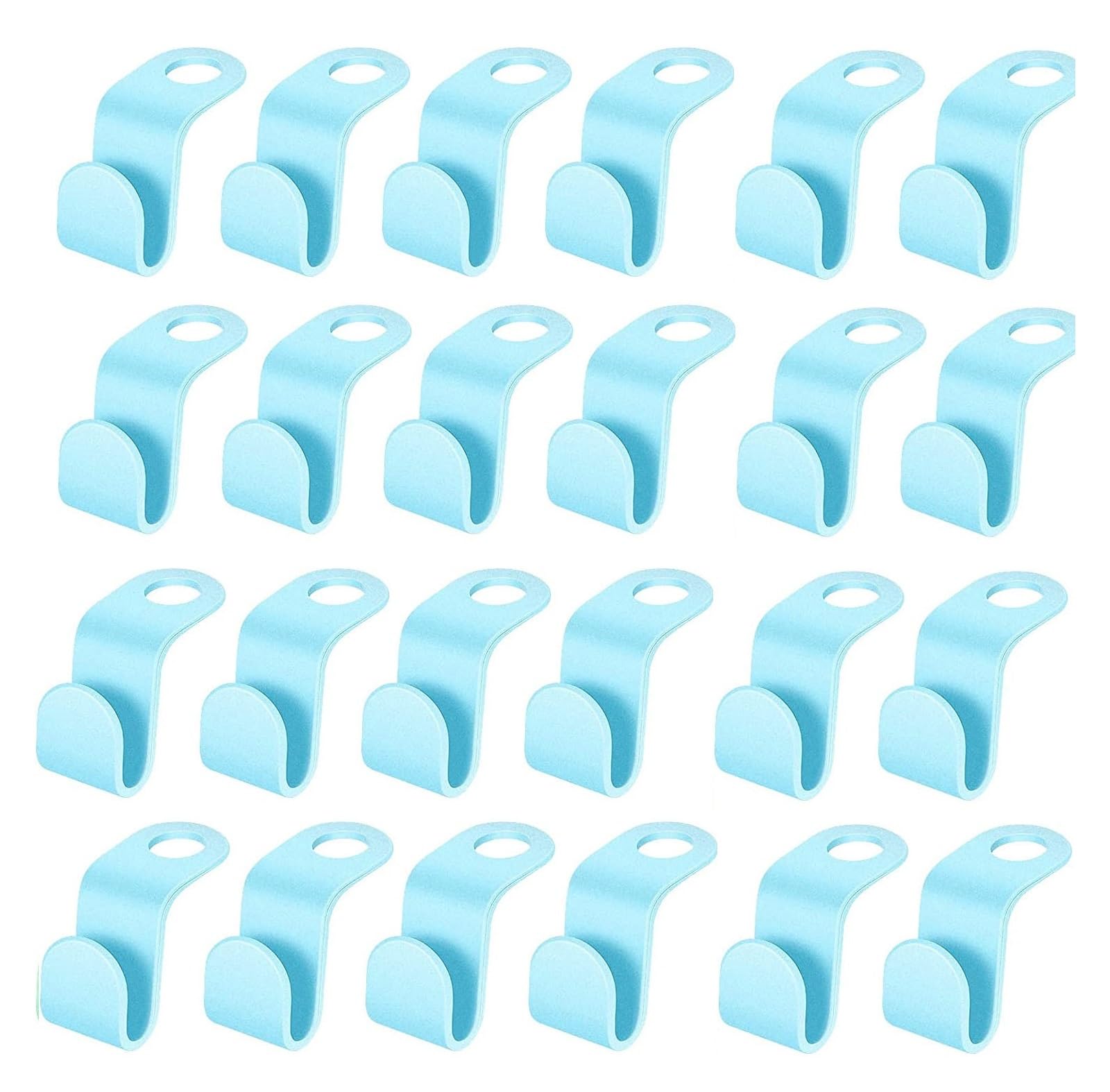 Clothes Hanger Connector Hooks 80pcs Hanger Connector Hooks Wardrobe Hangers Space Saving Multifunction Plastic Bedroom Storage Hook for Wardrobe Closet Organizer(Blue)