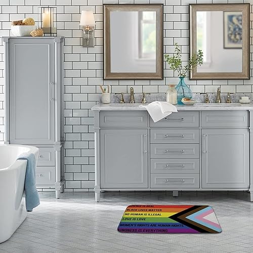Miniatura 6 de Science is Real Progress Pride, Felpudo de bienvenida LGBT para el hogar, divertido felpudo de regalo de inauguración de la casa, tapete de