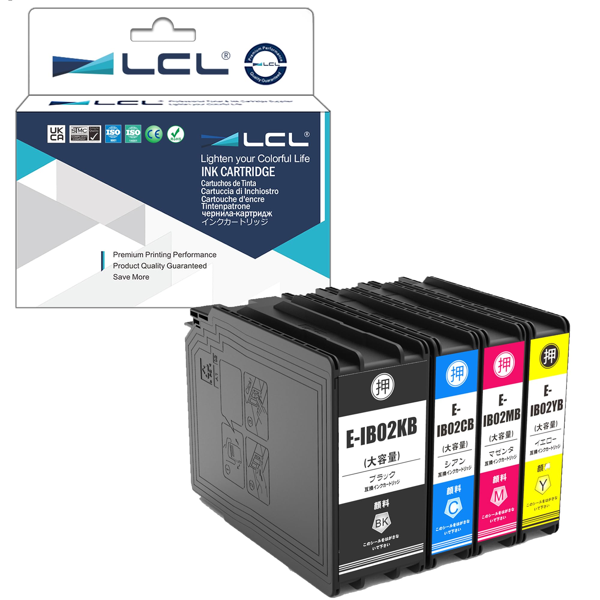 Amazon.co.jp: LCL エプソン用 IB02 IB02KB IB02CB IB02MB IB02YB （4  