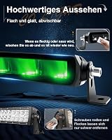 CO LIGHT LED Fényhíd 20" - Vékony Kiegészítő Fényszóró 12V Zöld Hangulatvilágítással, DT Kábelköteg, Terepjáró SUV ATV UTV Teherautó 2