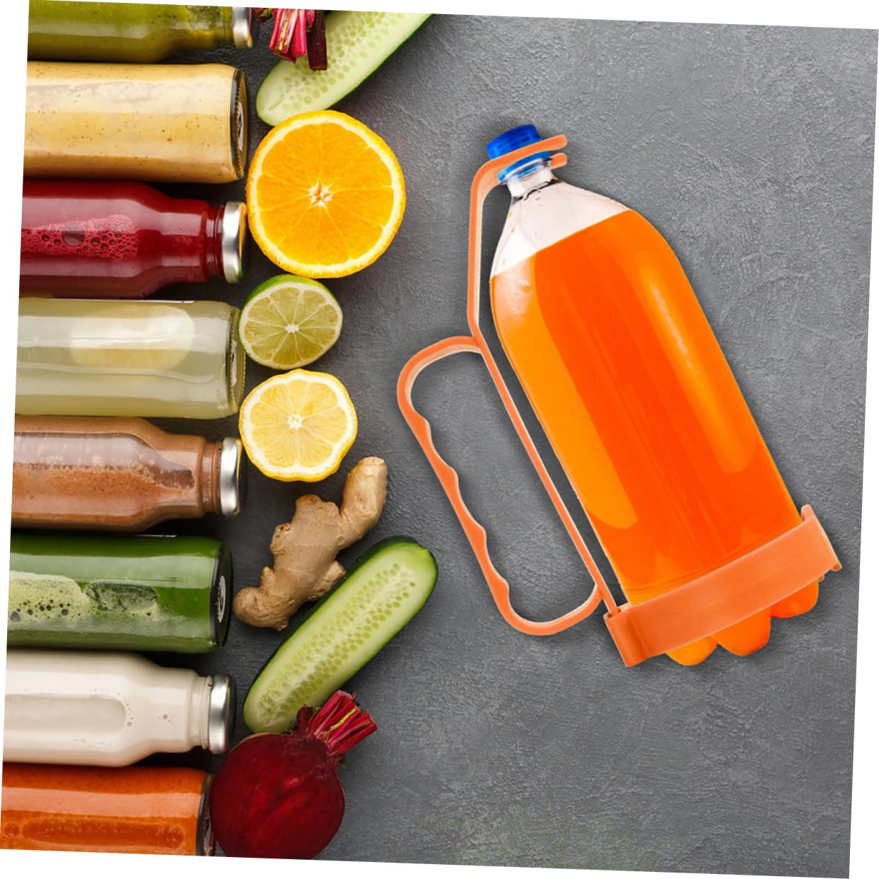 IEUDNS Poignée pour bouteille de boisson, poignée cola - Porte-gobelet - Antidérapant - Poignée souple - Poignée pour verser du soda - Gris IEUDNS Poignée pour bouteille de boisson, poignée cola - Porte-gobelet - Antidérapant - Poignée souple - Poignée pour verser du soda - Gris