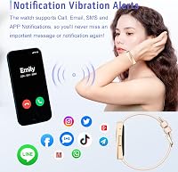 Ceas inteligent sport cu GPS pentru femei Ruopoem, 170 moduri sport, IP68, SpO2, monitorizare somn, pedometru și notificări Bluetooth 4