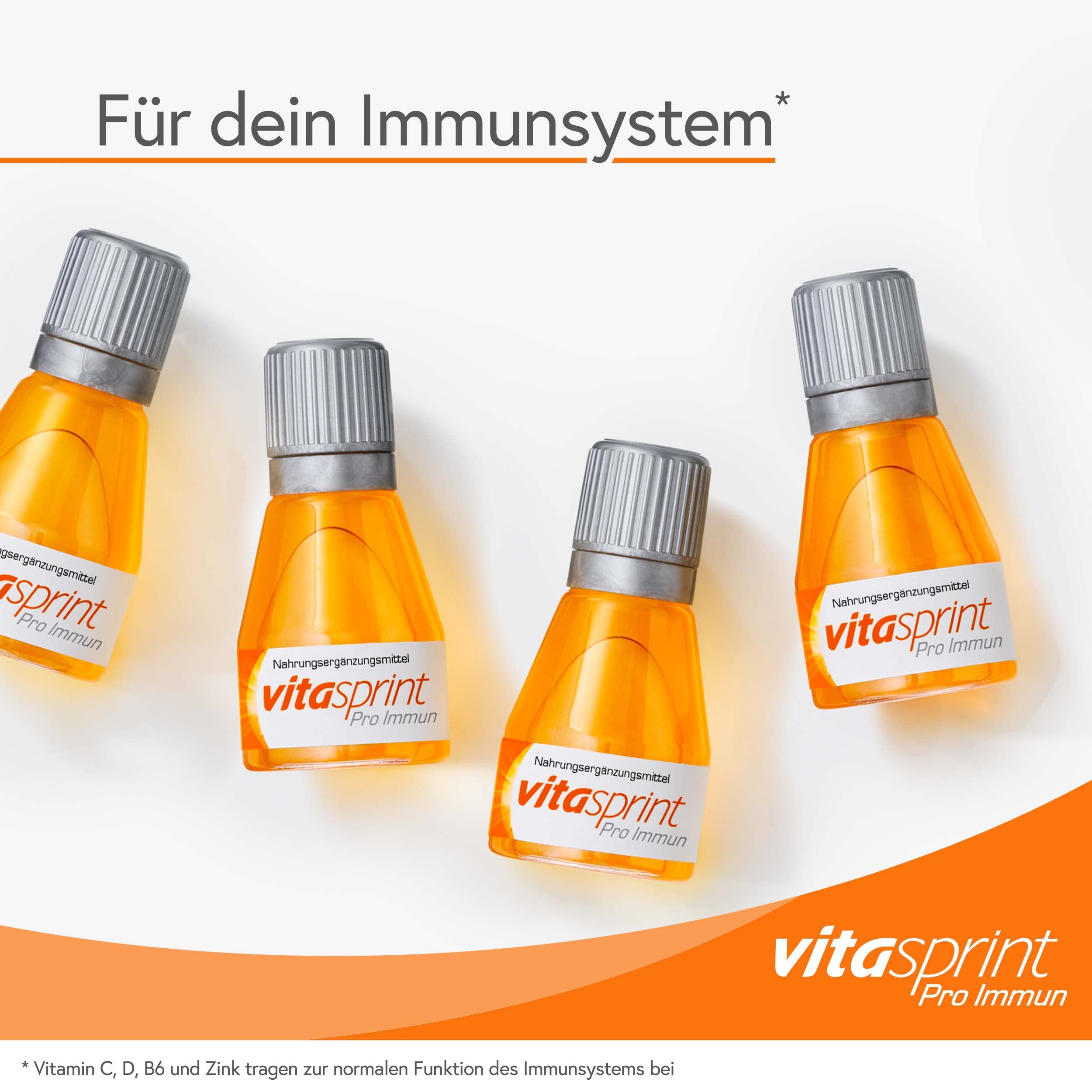 Immunsystem unterstützen - Vitasprint Pro Immun, 24 St. - Nahrungsergänzungsmittel mit Acerola-, Ingwer, Zink und Vitaminen zur Unterstützung der Abwehrkräfte*, für mehr Energie und weniger Müdigkeit