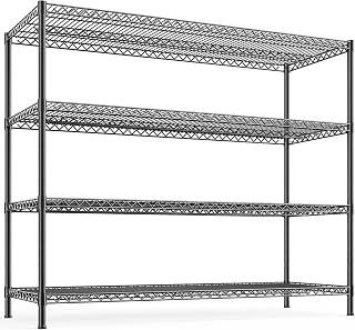 REIBII 4-Tier 2560LBS Heavy Duty Shelving,55.5"W Adjustable Storage Shelves