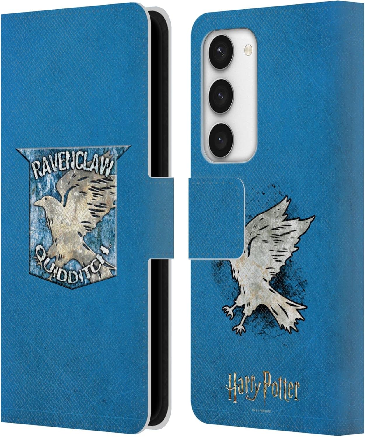 Head Case Designs Officially Licensed Harry Potter Ravenclaw Quidditch Badge Prisoner of Azkaban V Leather Wallet Case Compatible with Samsung Galaxy S23 5G