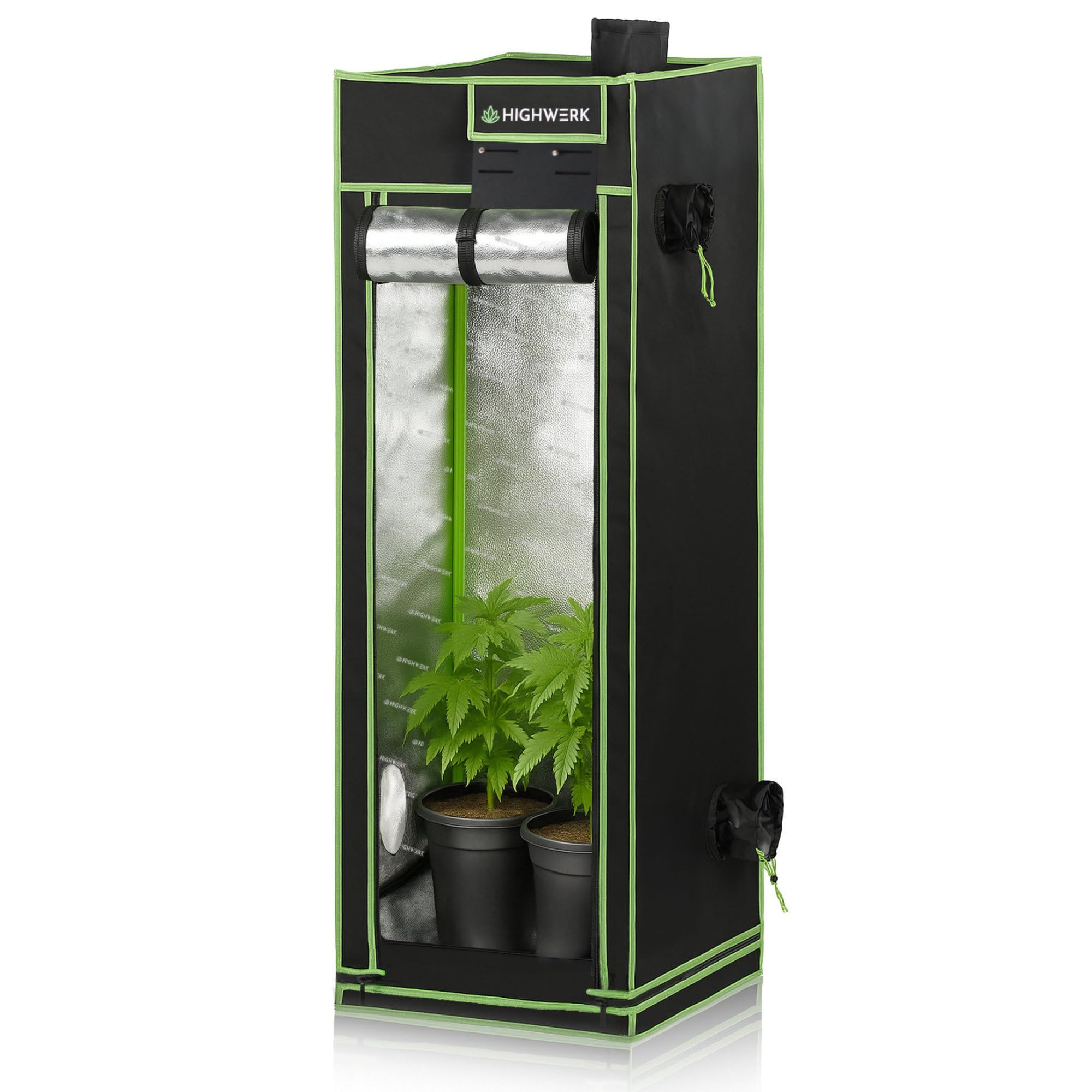 Tenda da coltivazione 40 x 40 x 120 cm | Tenda per coltivazione di piante da interno | Nero Verde | Grow Box, Crescita domestica, Armadio | Tenda per coltivazione, tenda per piante, tenda per