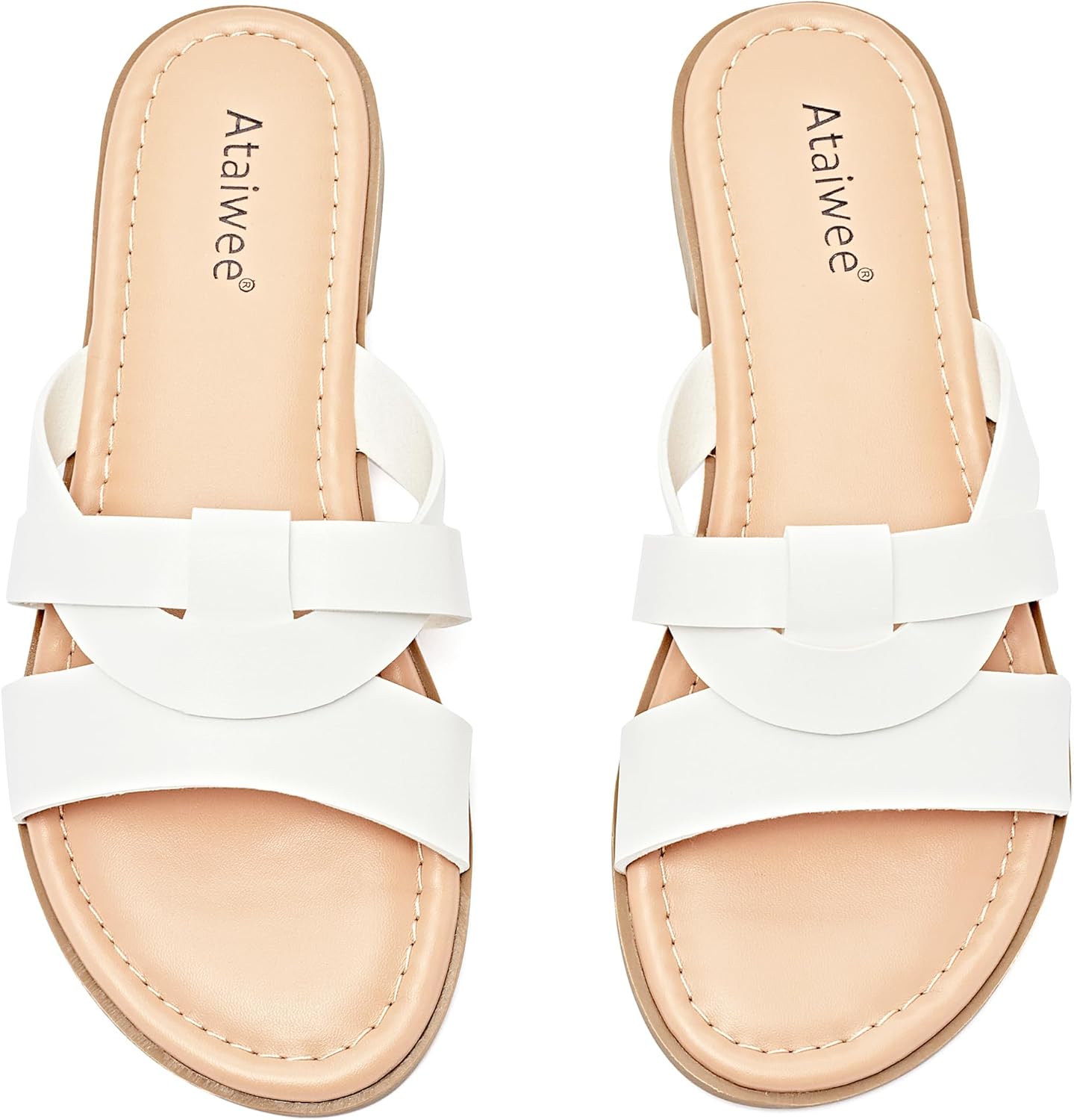 Ataiwee Women’s Flat Slide Sandals – Ladies Casual Slip On Criss Cross Strap Summer Dress Slide Sandals. Ataiwee Women’s Flat Slide Sandals – Ladies Casual Slip On Criss Cross Strap Summer Dress Slide Sandals.