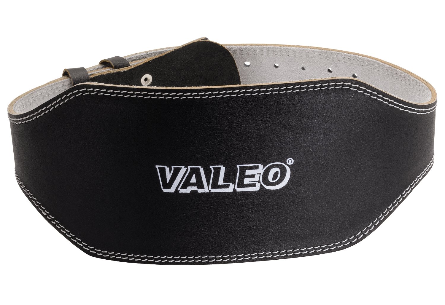 Valeo VRL 6-Inch Padded Leather Lifting Belt for Men and Women with Back Support for Weightlifting and Suede Lined Foam Lumbar Pad