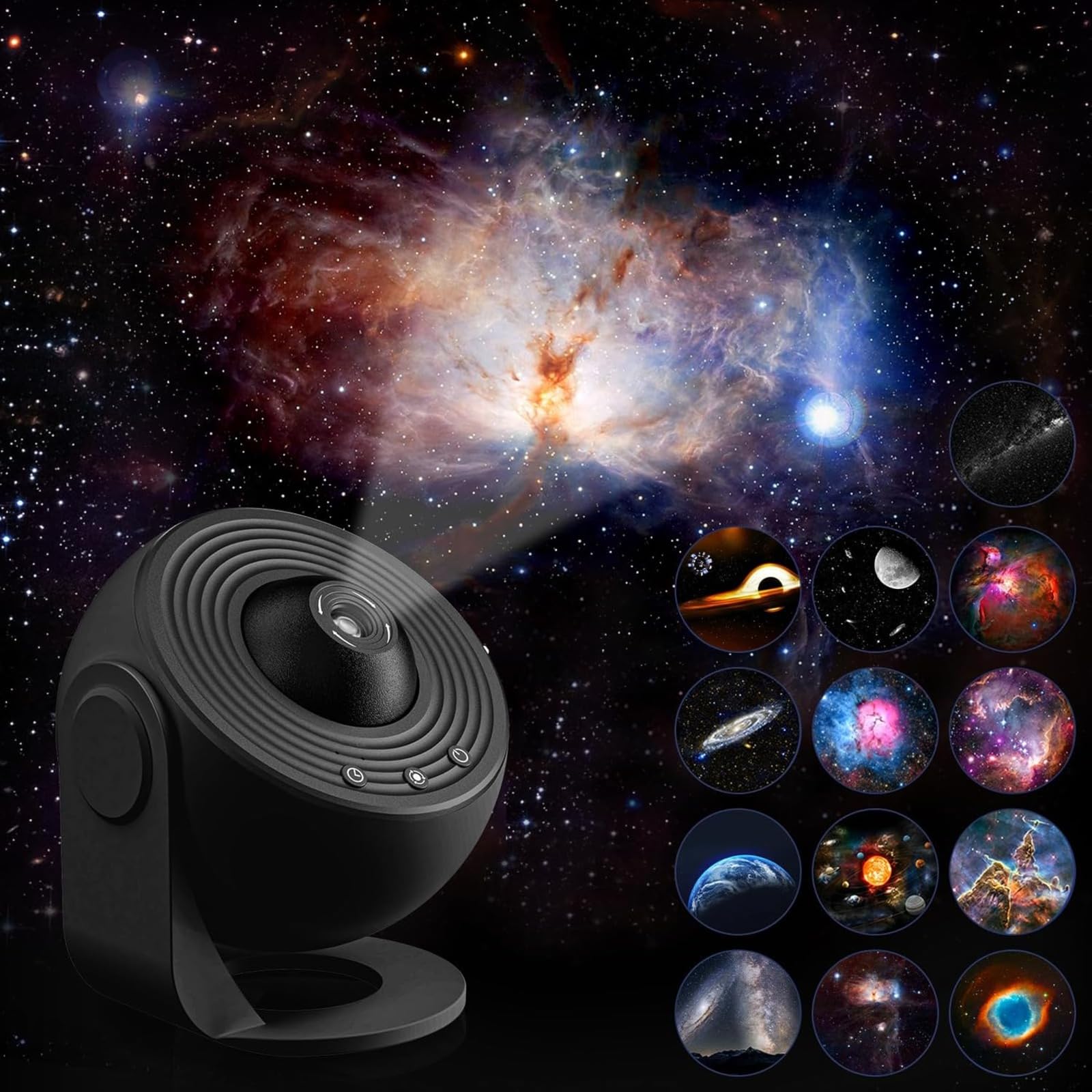 Night Light, Wallfree Projector, projecteur ciel etoile,cosmonaute projecteur,veilleuse adulte,projecteur enfant,projecteur planetarium,skylight projector, Sky Light, Projecteur Etoile Plafond 12 en 1