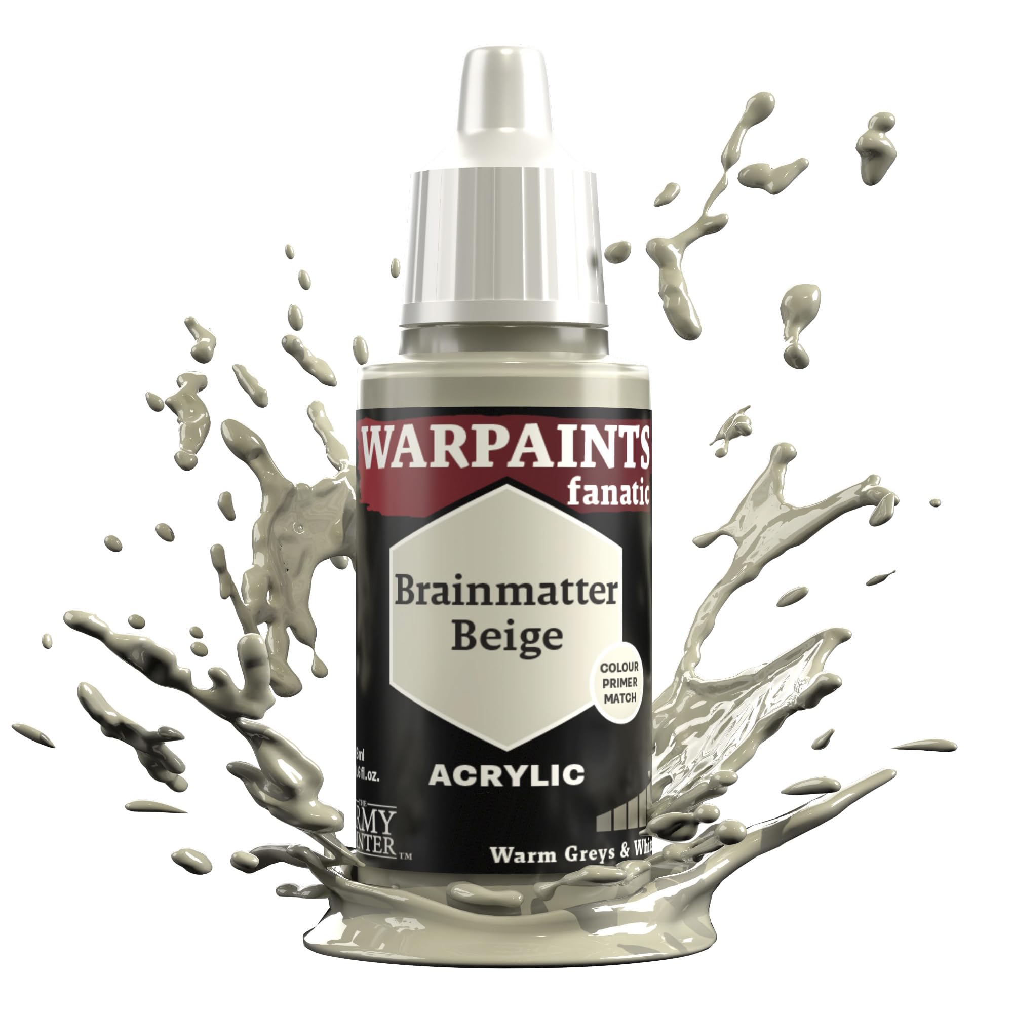The Army Painter, Warpaints Fanatic Brainmatter Beige Single Acrylics, Miniature Hobby Painting, Quality Paint for Miniature Wargaming