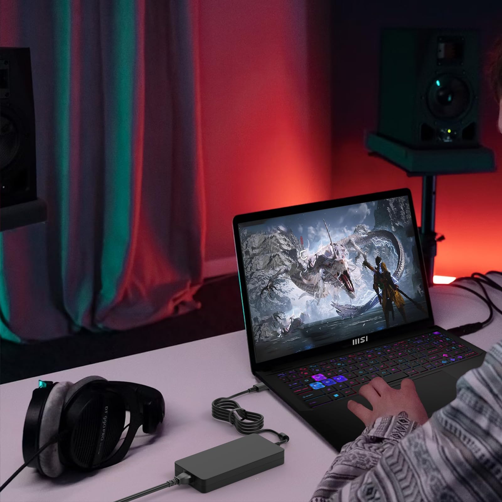 240W 230W Laptop Netzteil für Msi Stealth A16 17 AI+ GS77 Studio Ladegerät | für Mercedes Creator Pro Z16 Z16HX Z17 Z17HX A16 AI+ Studio GP66 GP76 Leopard/Vector GP77 GE66 Raider Alpha 17 WE76 Ladekabel