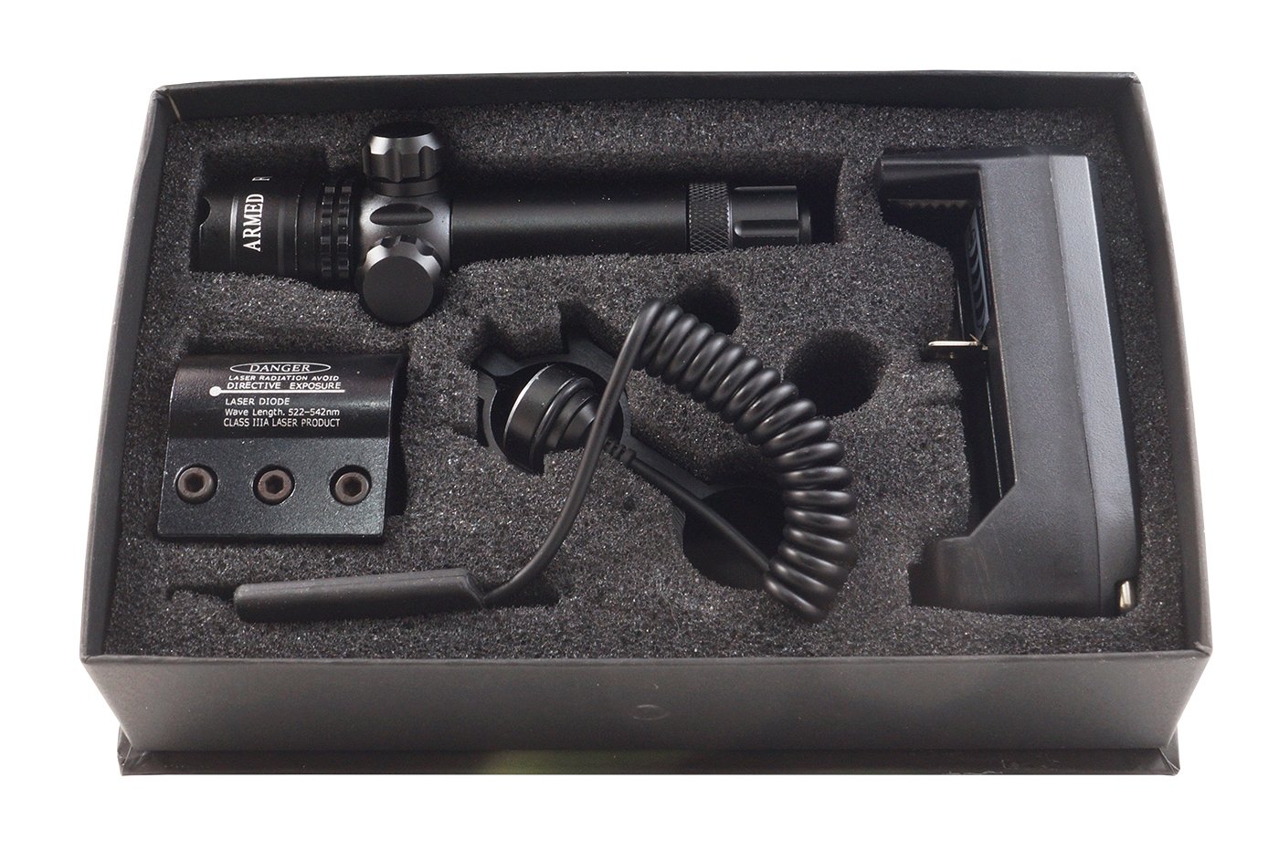 KIT MIRINO LASER DI PRECISIONE FUCILE CARABINA FASCIO VERDE