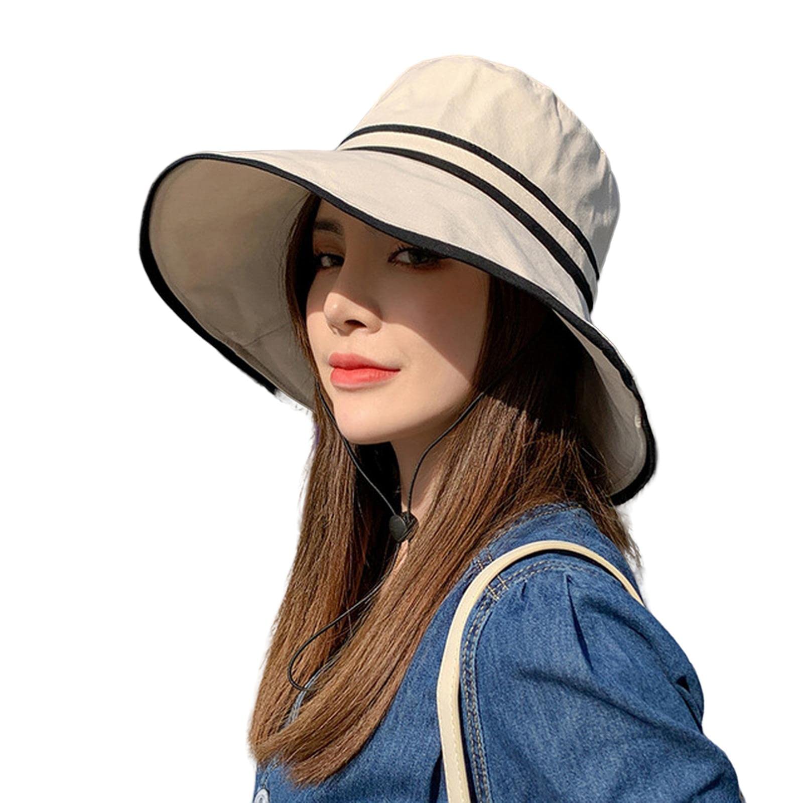 Sombrero de pescador para mujer, sombrero de verano para mujer, sombrero de protección para el sol, gorra de playa